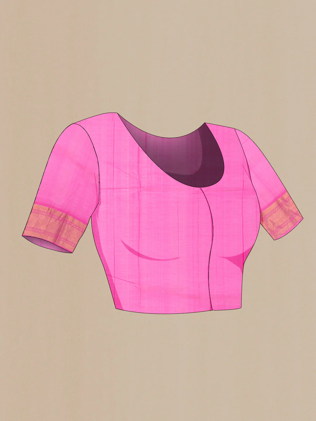 Pink Mangalagiri Cotton Saree - Image 2