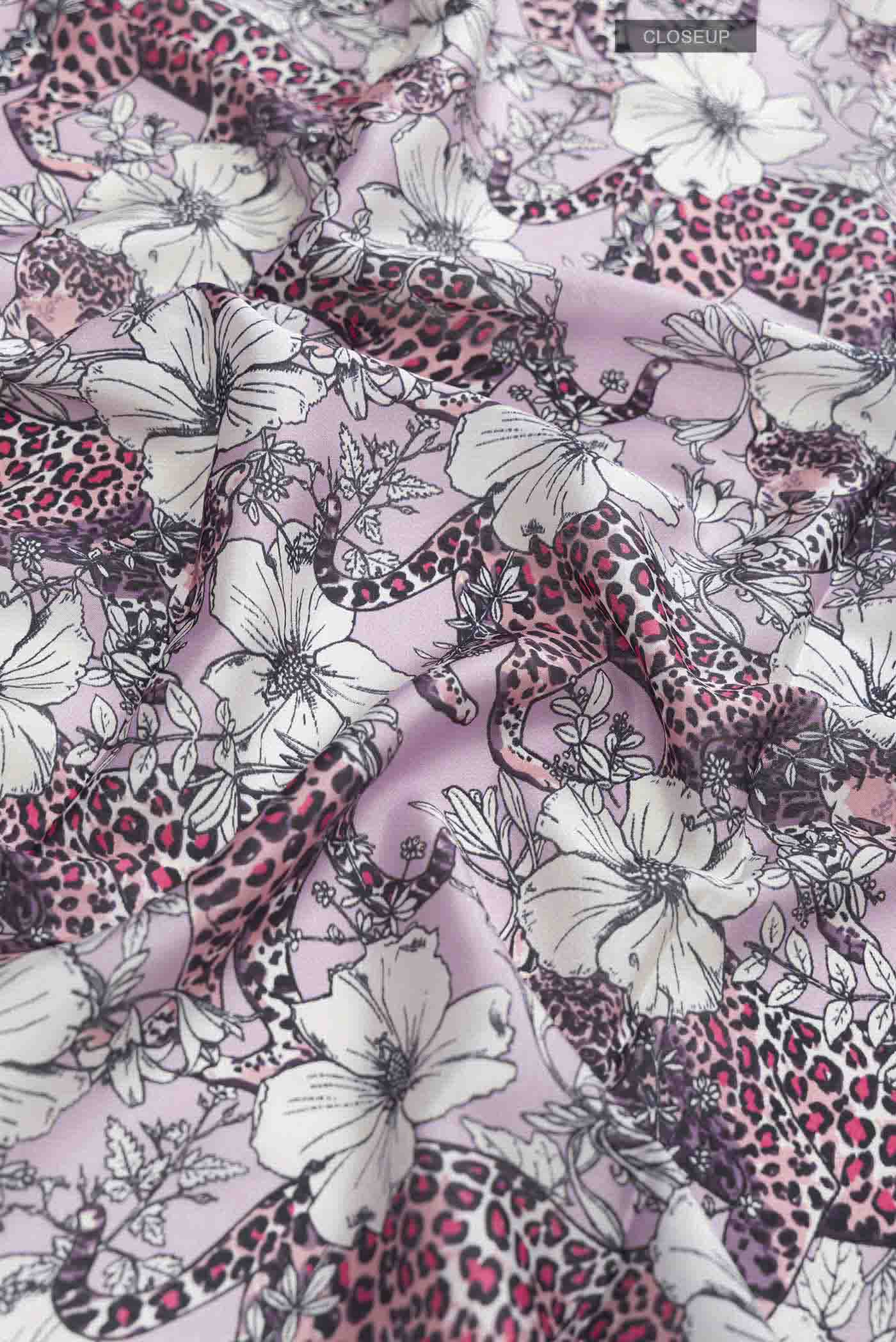 Lavender Mysore Crepe Saree - Image 2