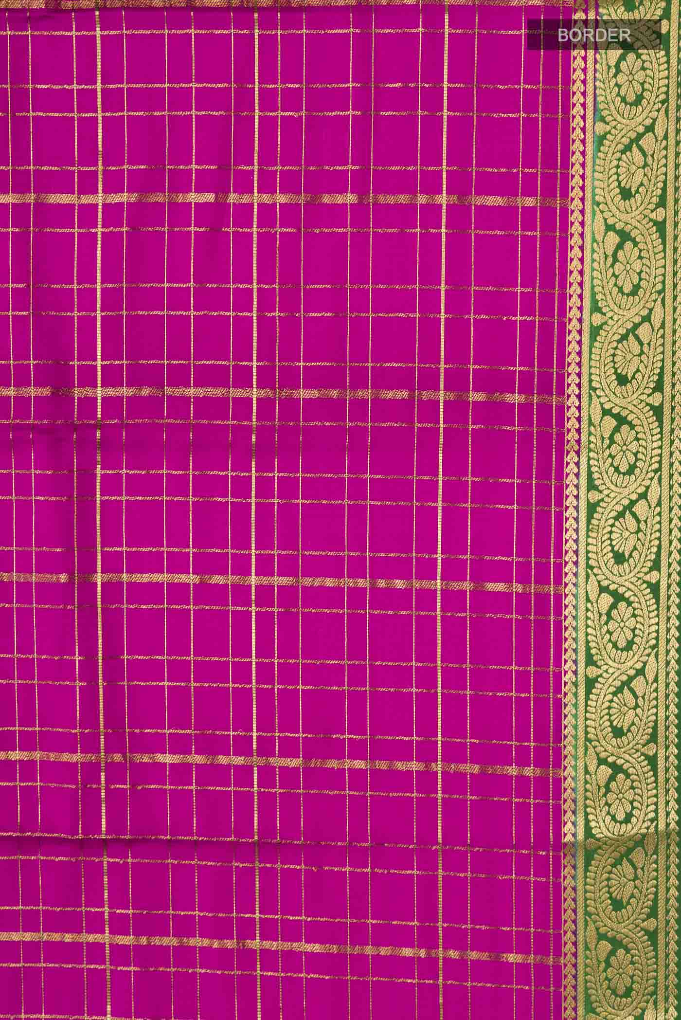 Pink Mysore Crepe Saree - Image 3