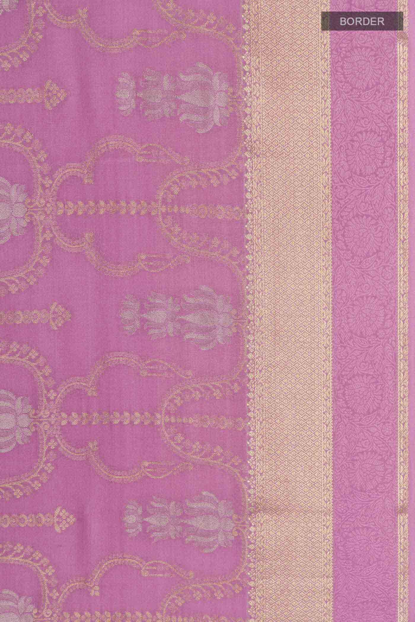 Lavender Mysore Crepe Saree - Image 3