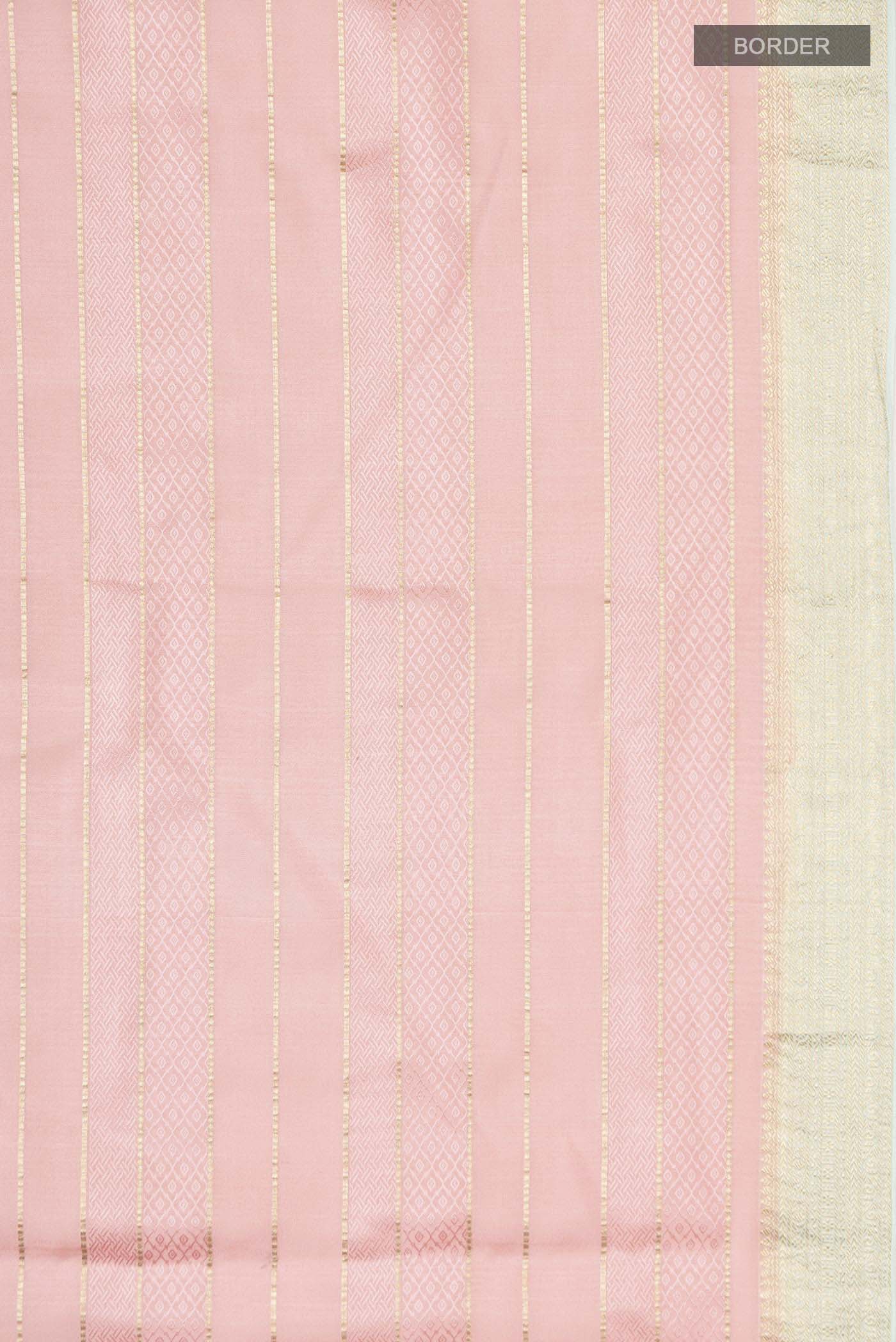 Pink Mysore Crepe Saree - Image 3
