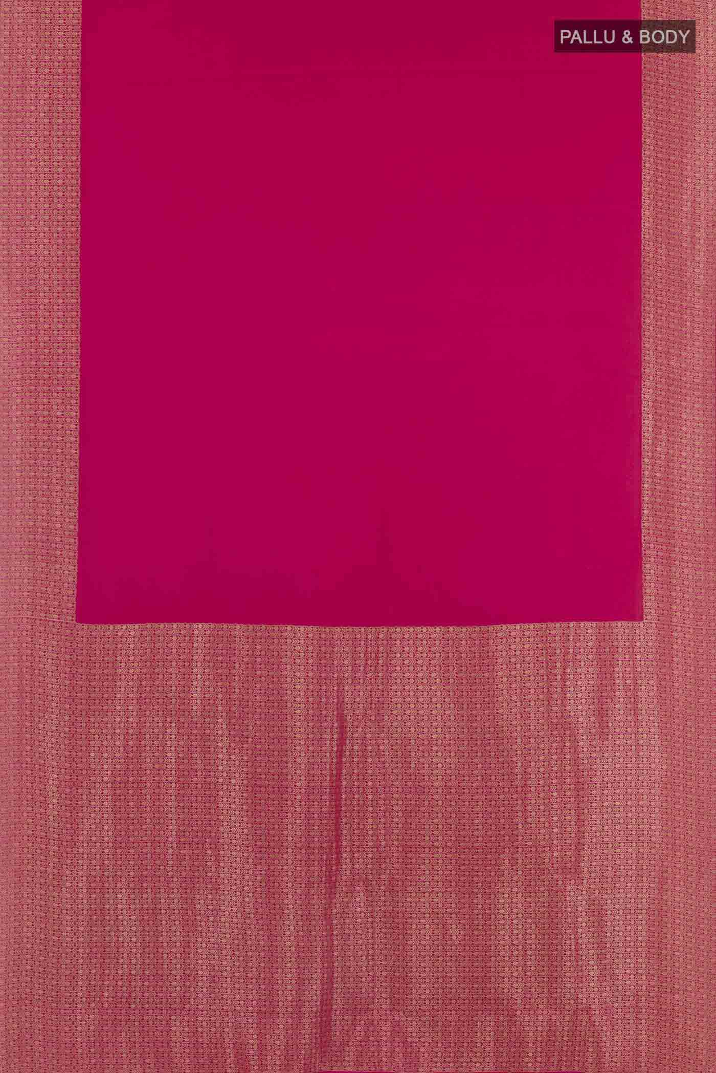 Pink Mysore Crepe Saree - Image 3