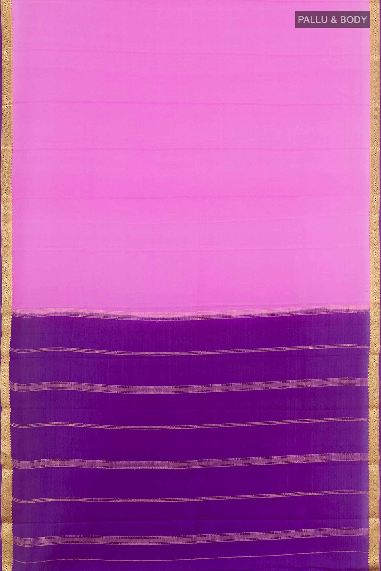 Pink Mysore Crepe Saree - Image 3