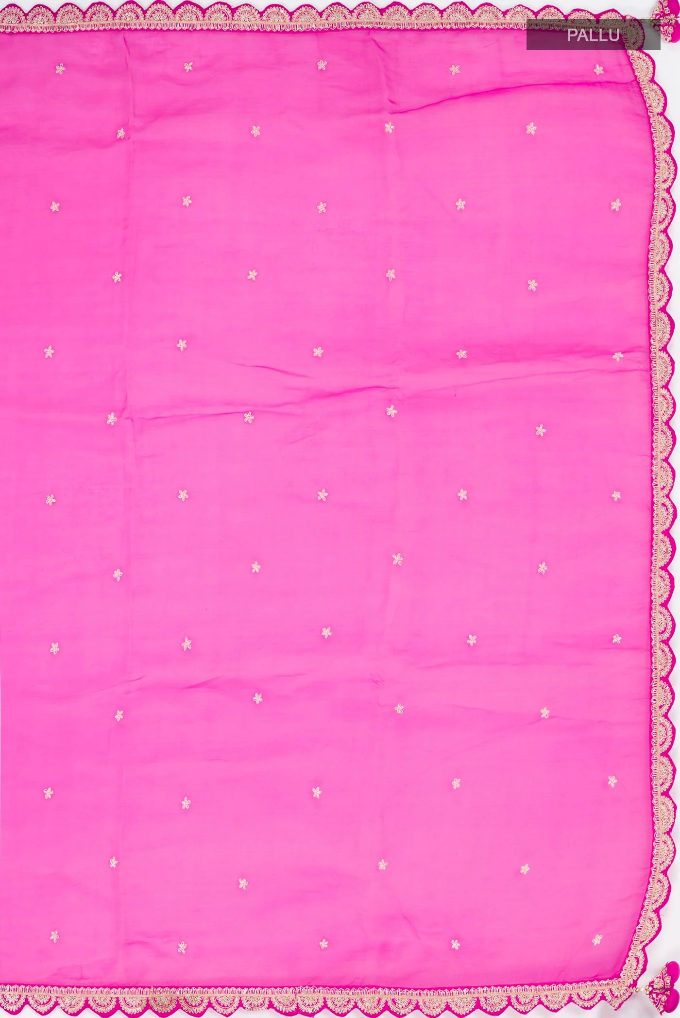 Pink Organza Silk Saree - Image 3