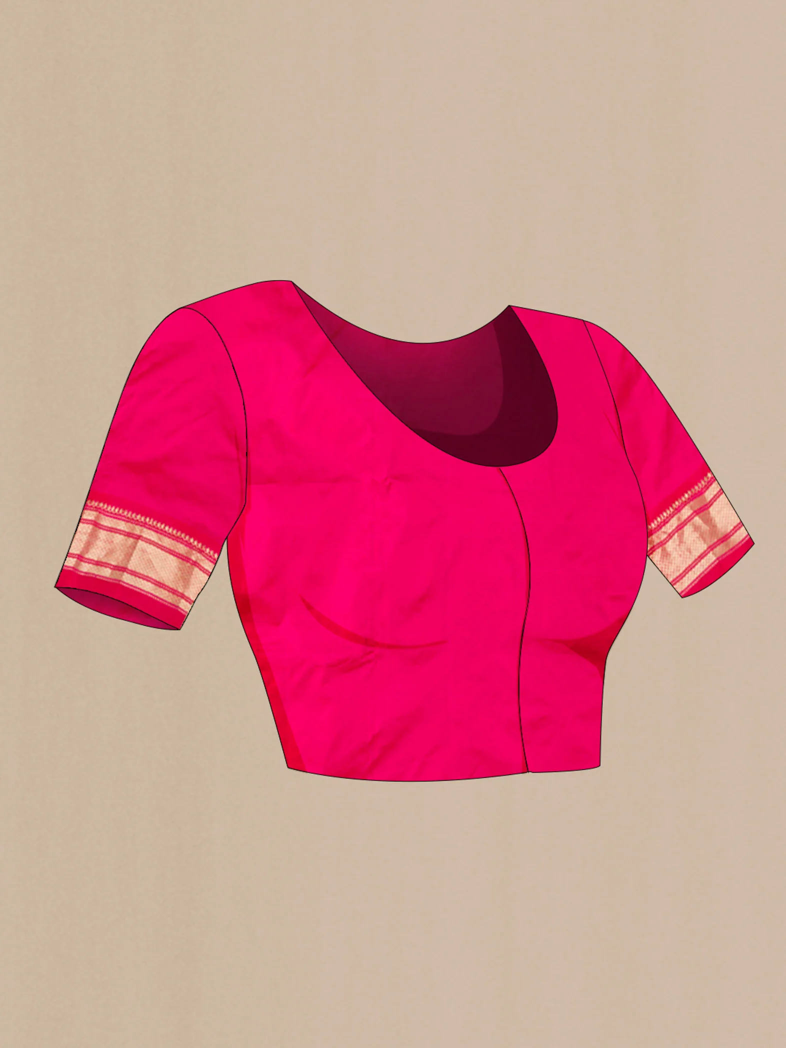 Pink Paithani Silk Saree - Image 5