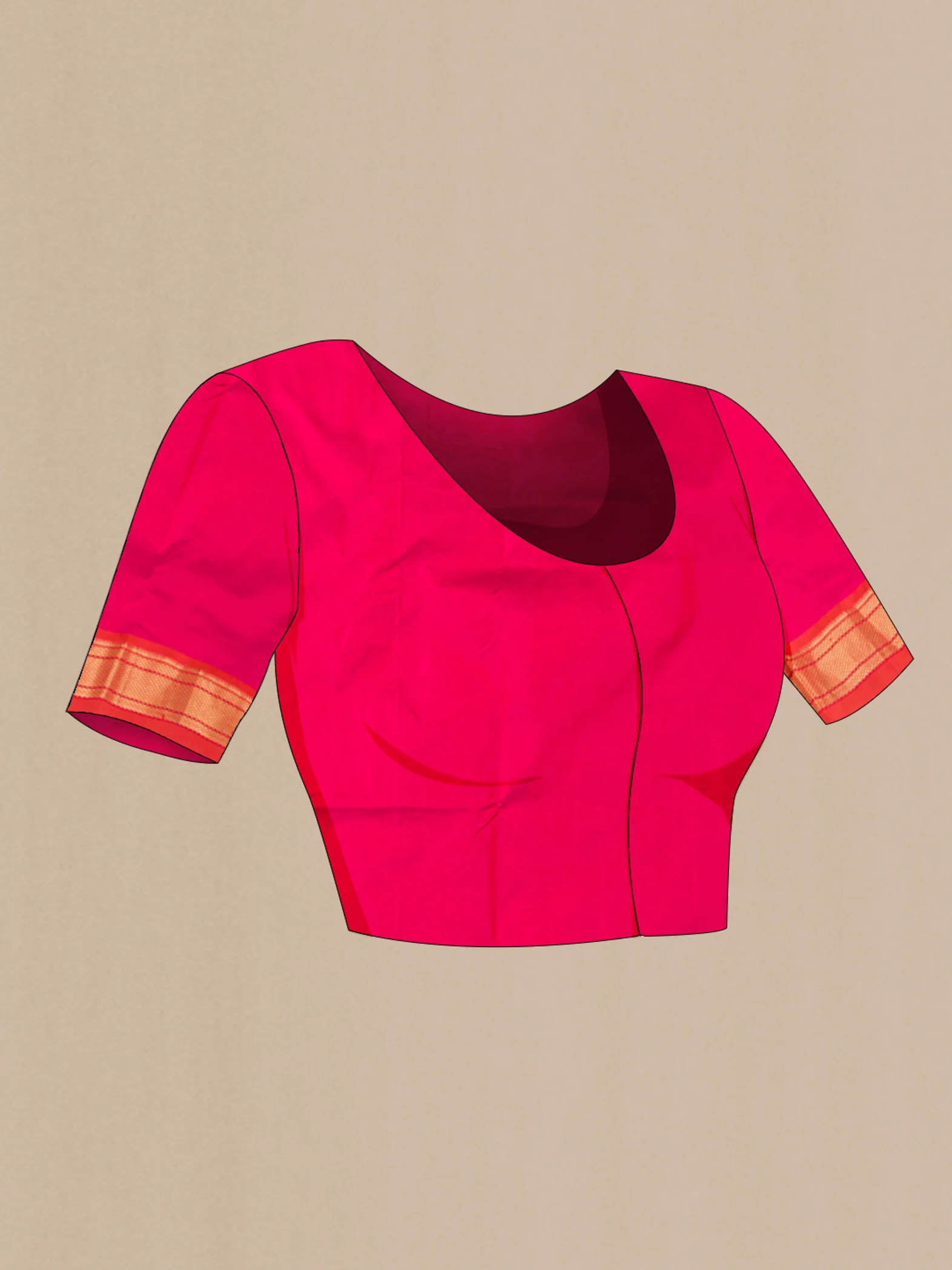Pink Paithani Silk Saree - Image 5