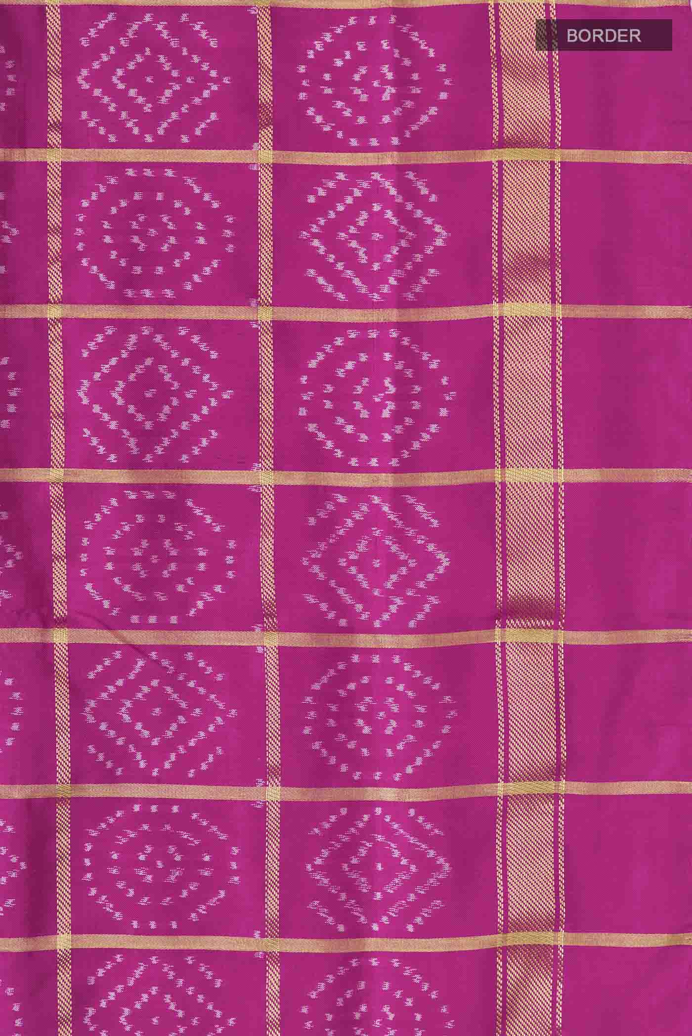 Pink Pochampally Silk Saree - Image 3