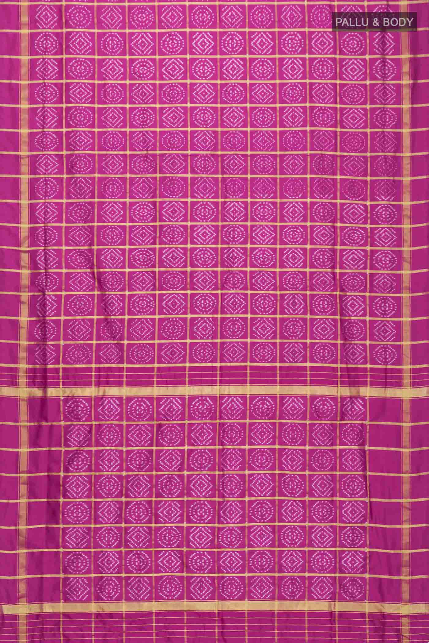 Pink Pochampally Silk Saree - Image 6