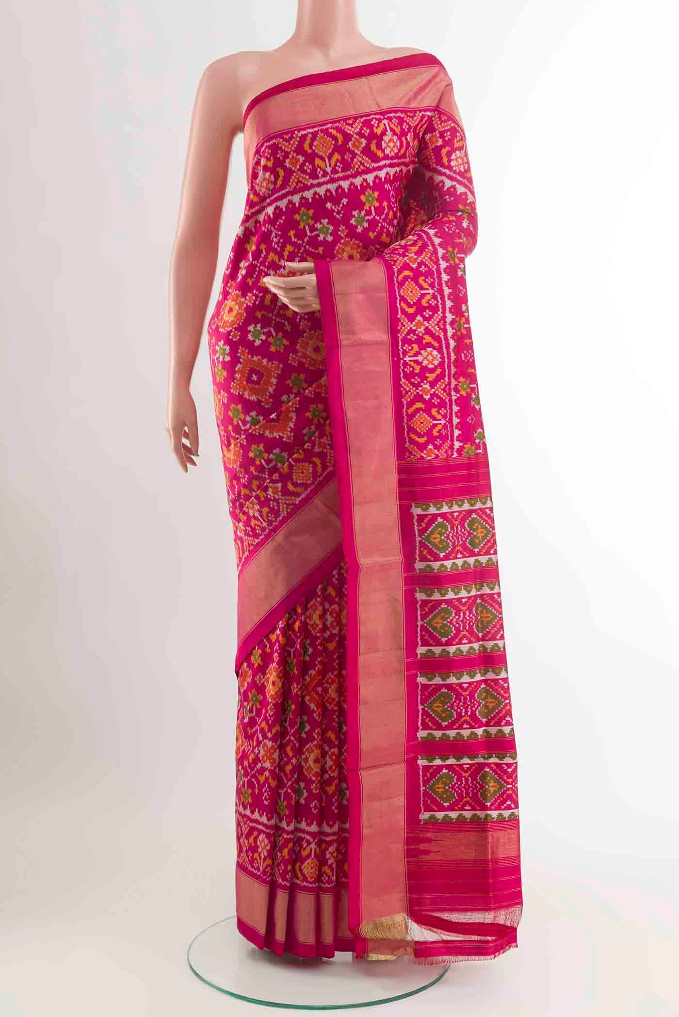Pink Pochampally Silk Saree
