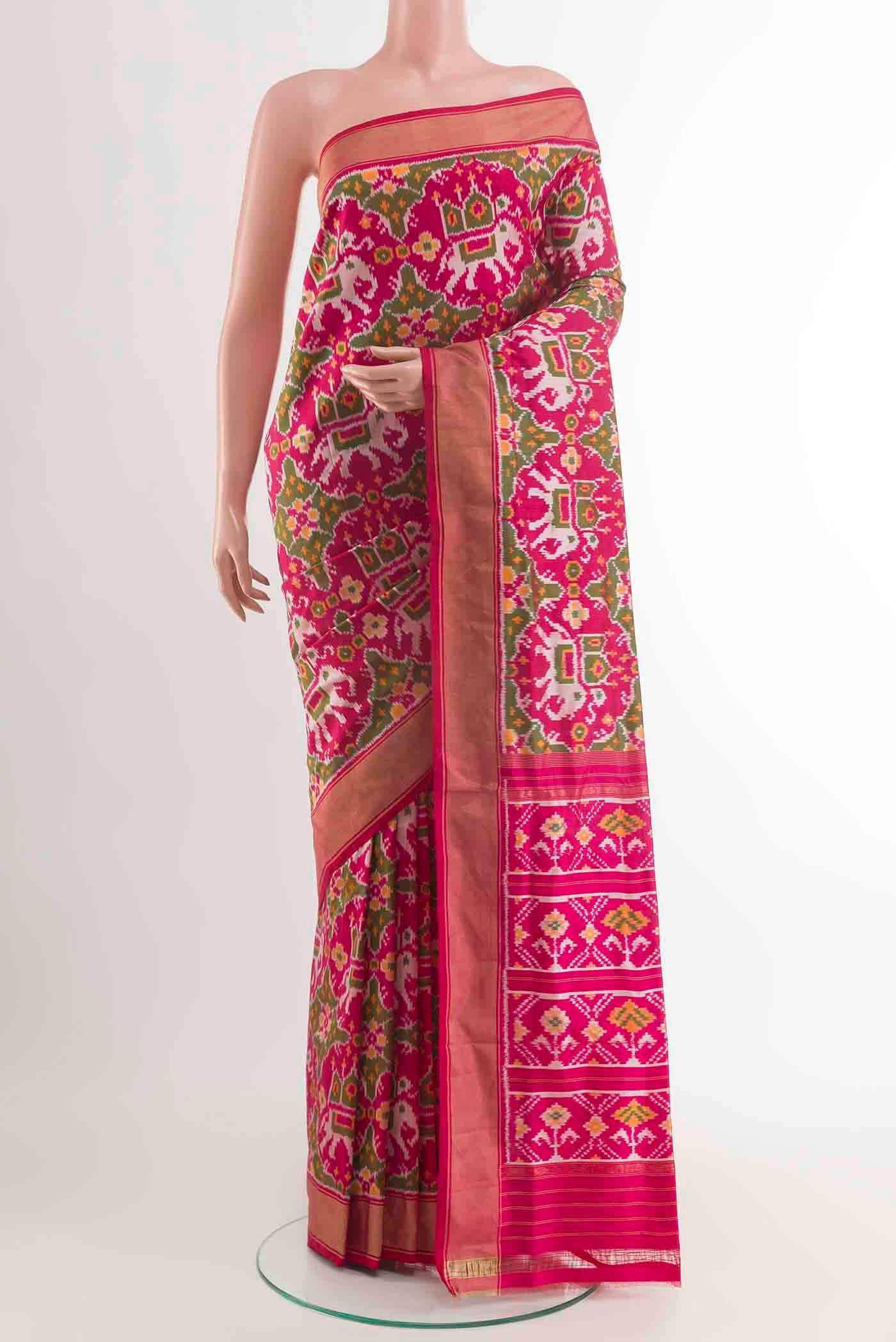 Pink Pochampally Silk Saree