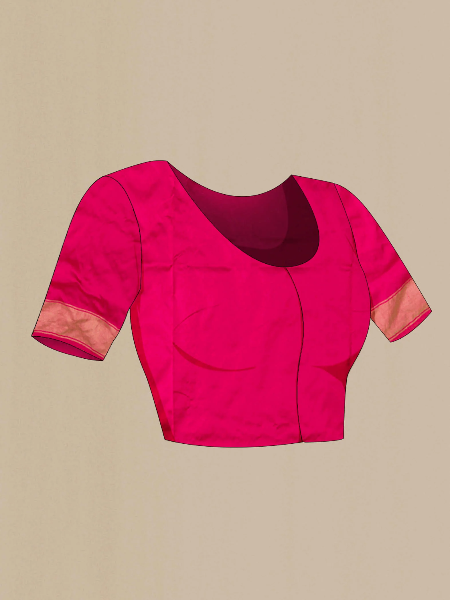 Pink Pochampally Silk Saree - Image 5