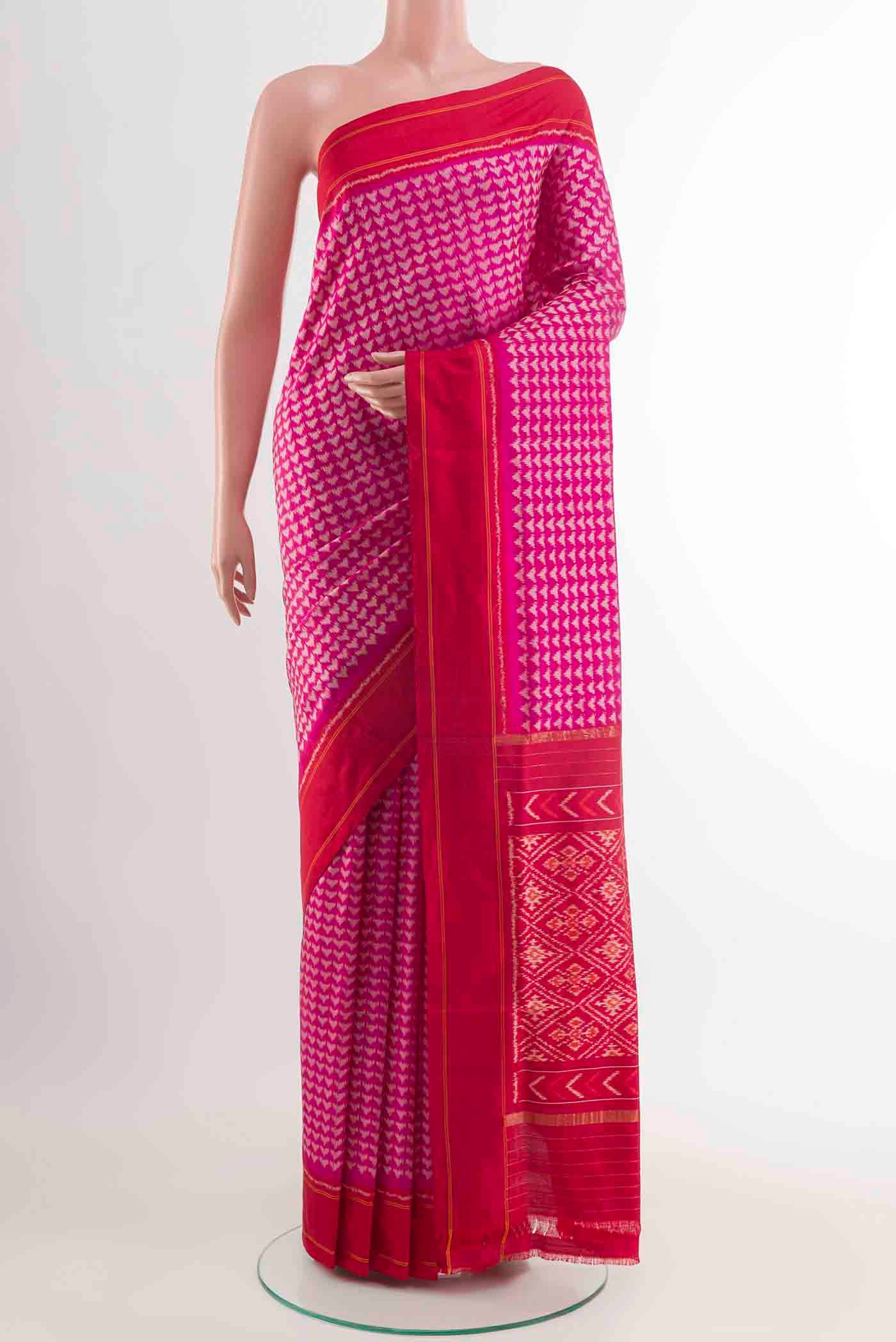 Pink Pochampally Silk Saree