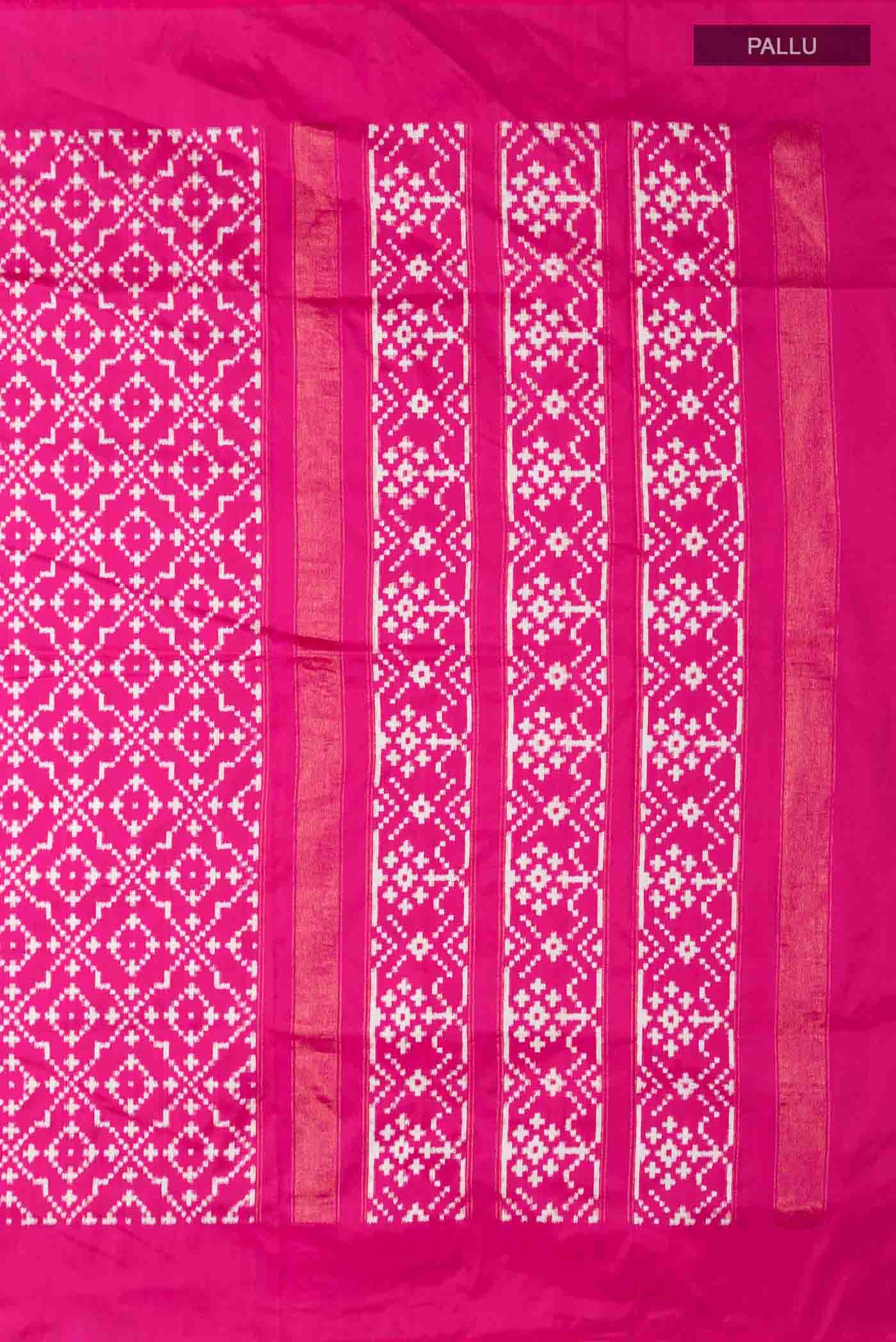 Pink Pochampally Silk Saree - Image 5
