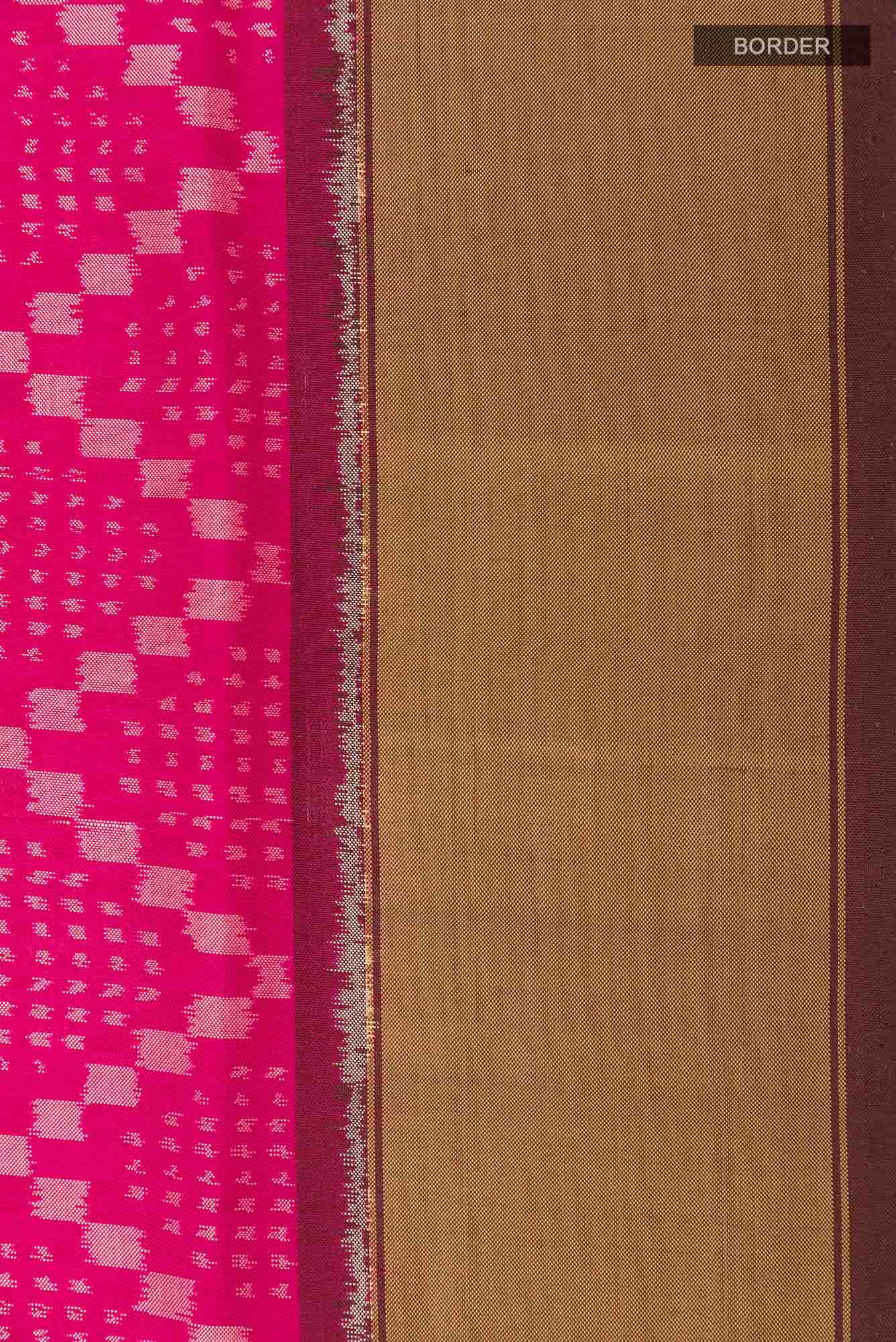 Pink Pochampally Silk Saree - Image 5