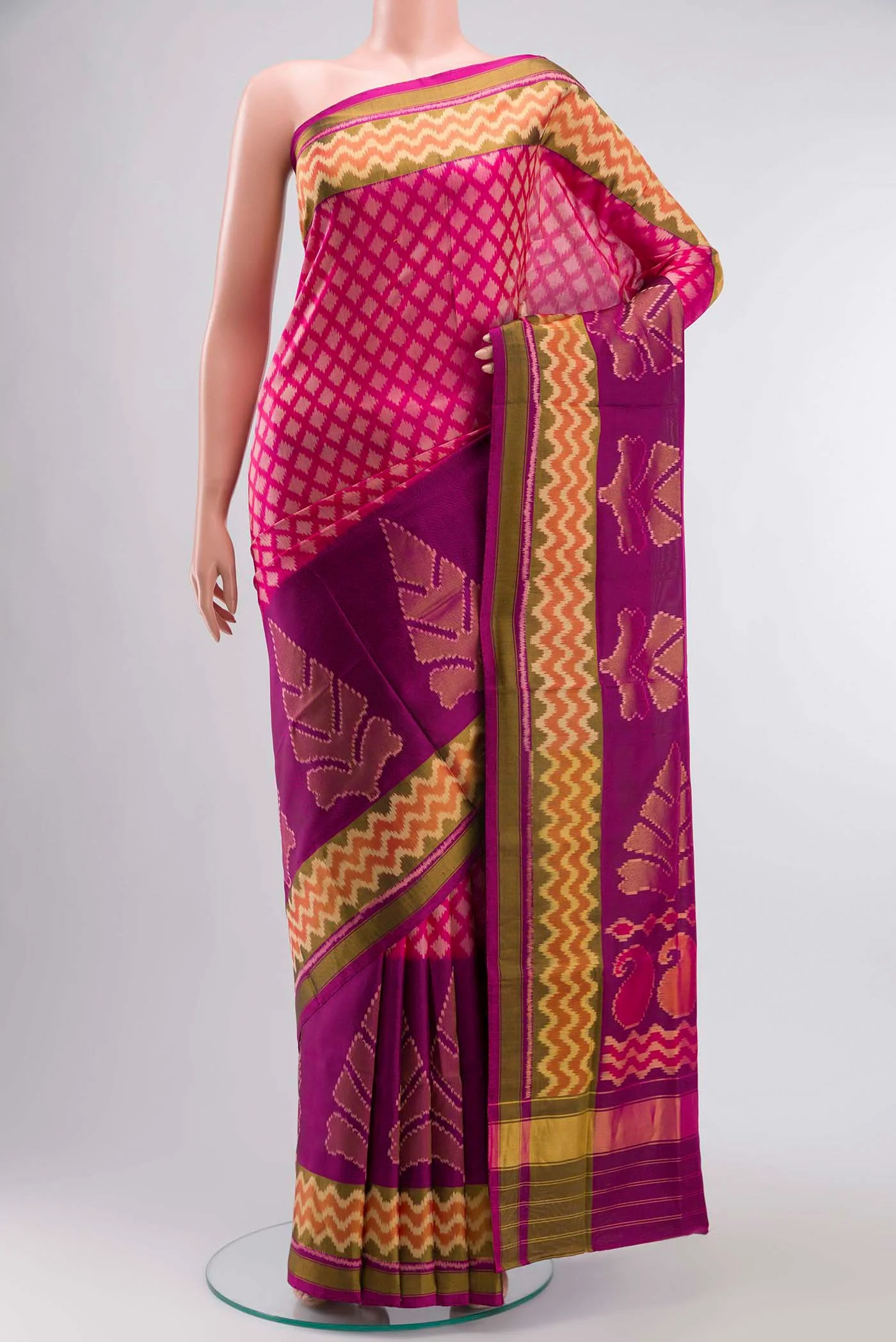 Pink Rajkot Patola Silk Saree