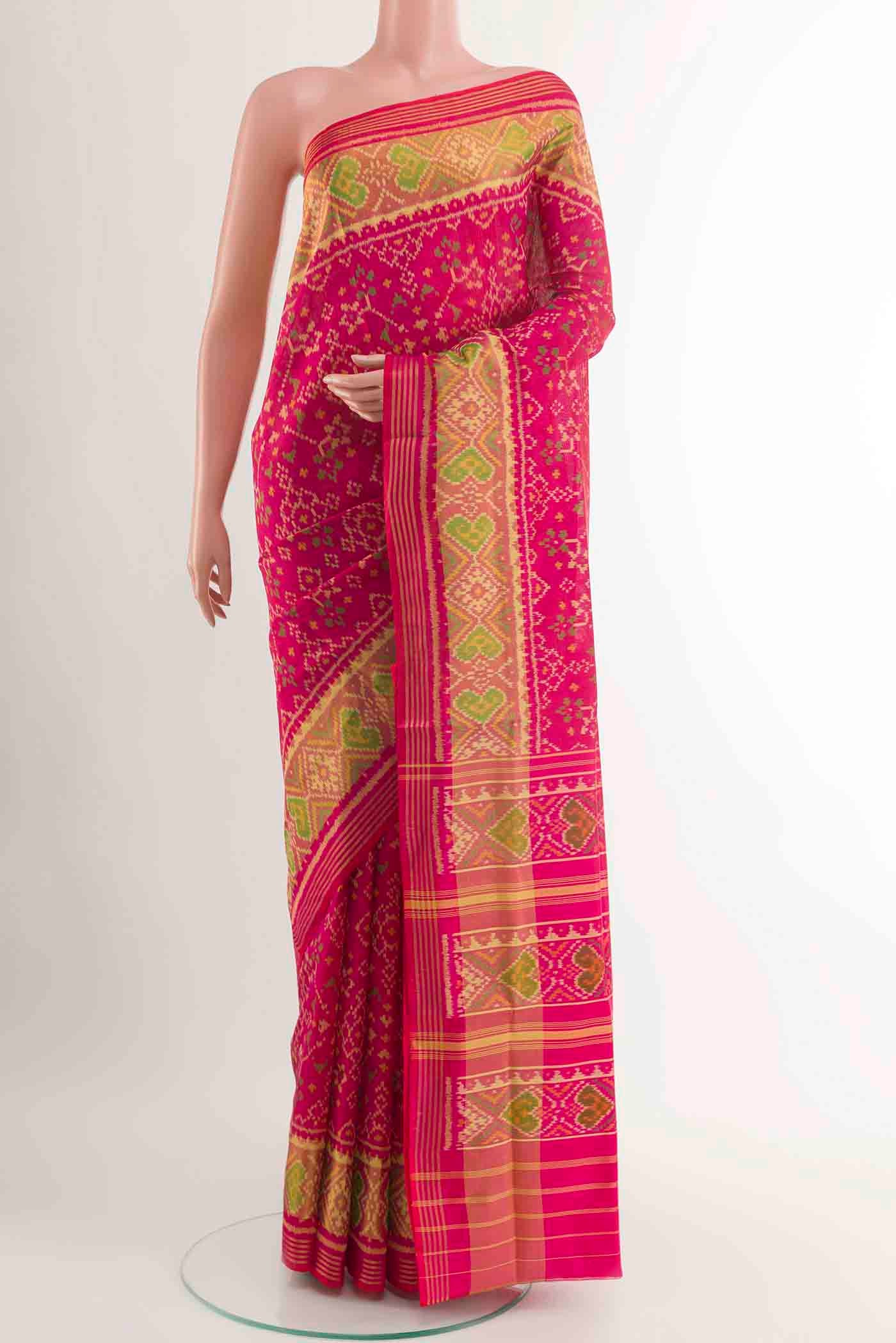 Pink Rajkot Patola Silk Saree
