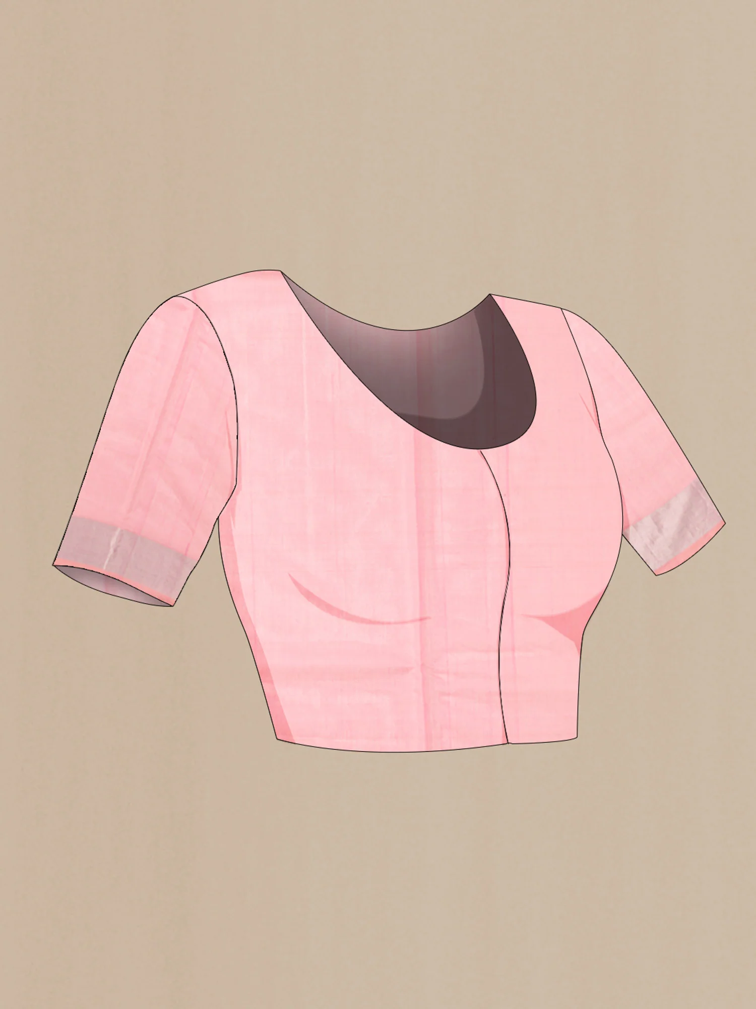 Pink Silk Cotton Saree - Image 4