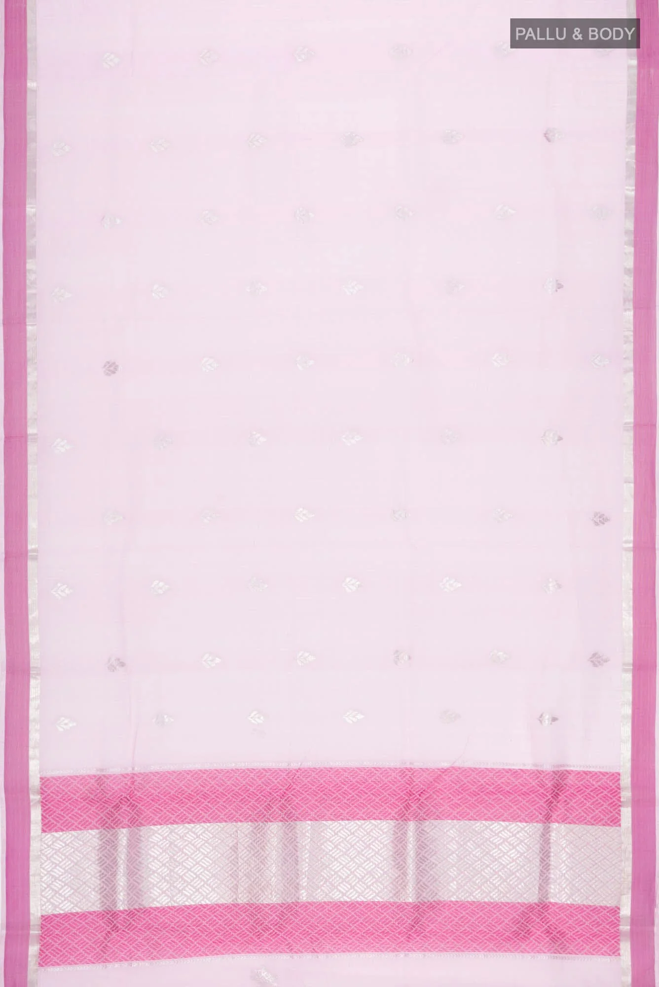 Rose pink Kota Silk Saree - Image 4