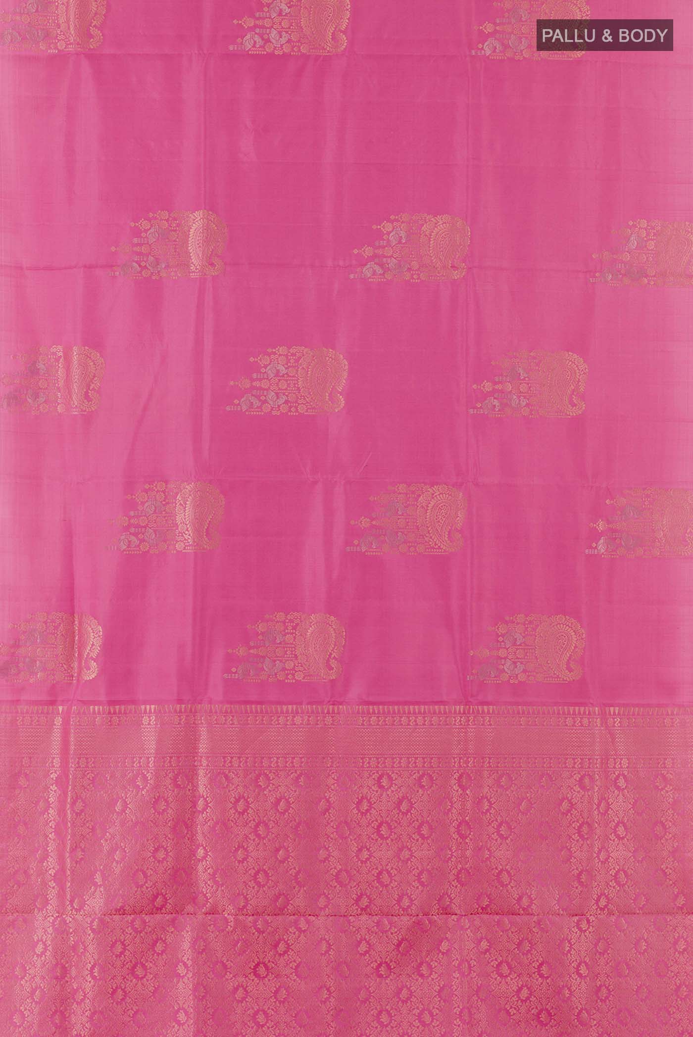 Pink Soft Silk Saree - Image 5