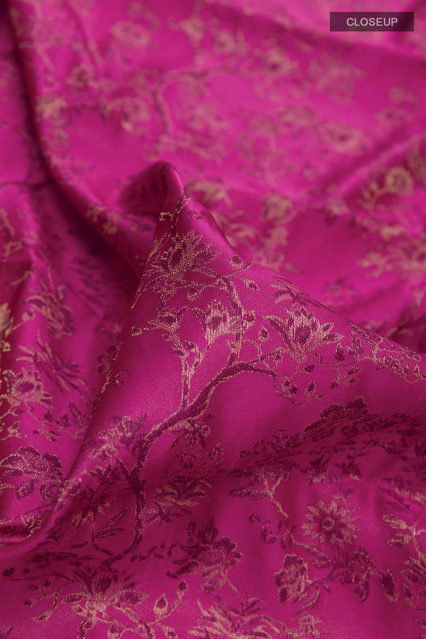 Pink Soft Silk Saree - Image 2