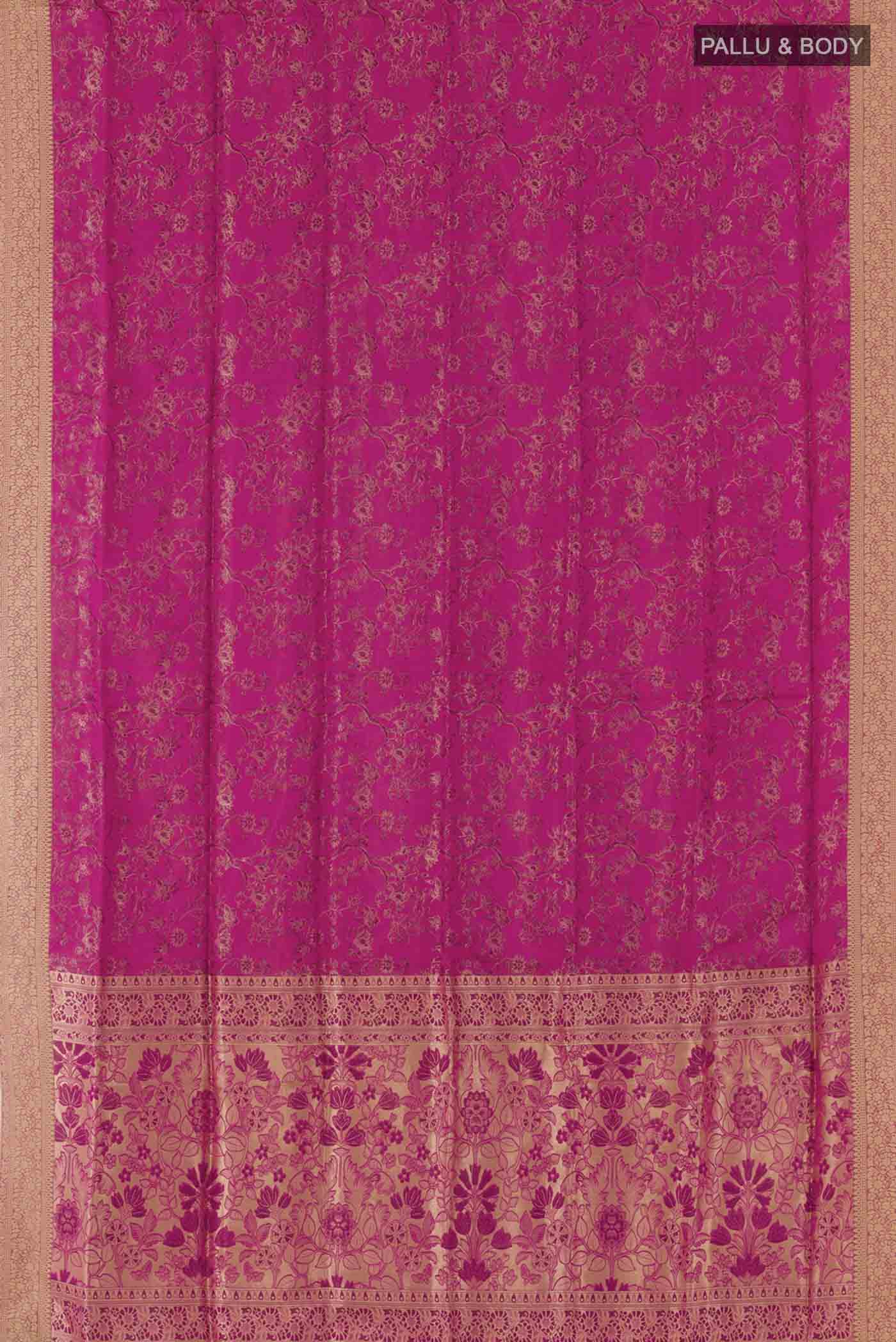 Pink Soft Silk Saree - Image 6