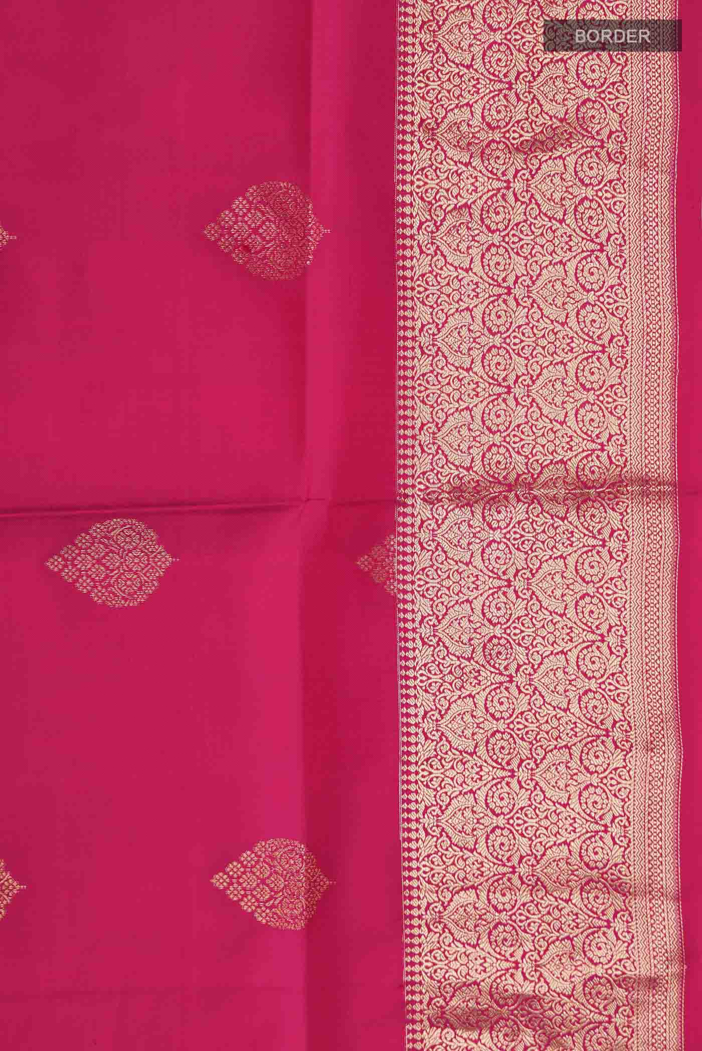Pink Soft Silk Saree - Image 3