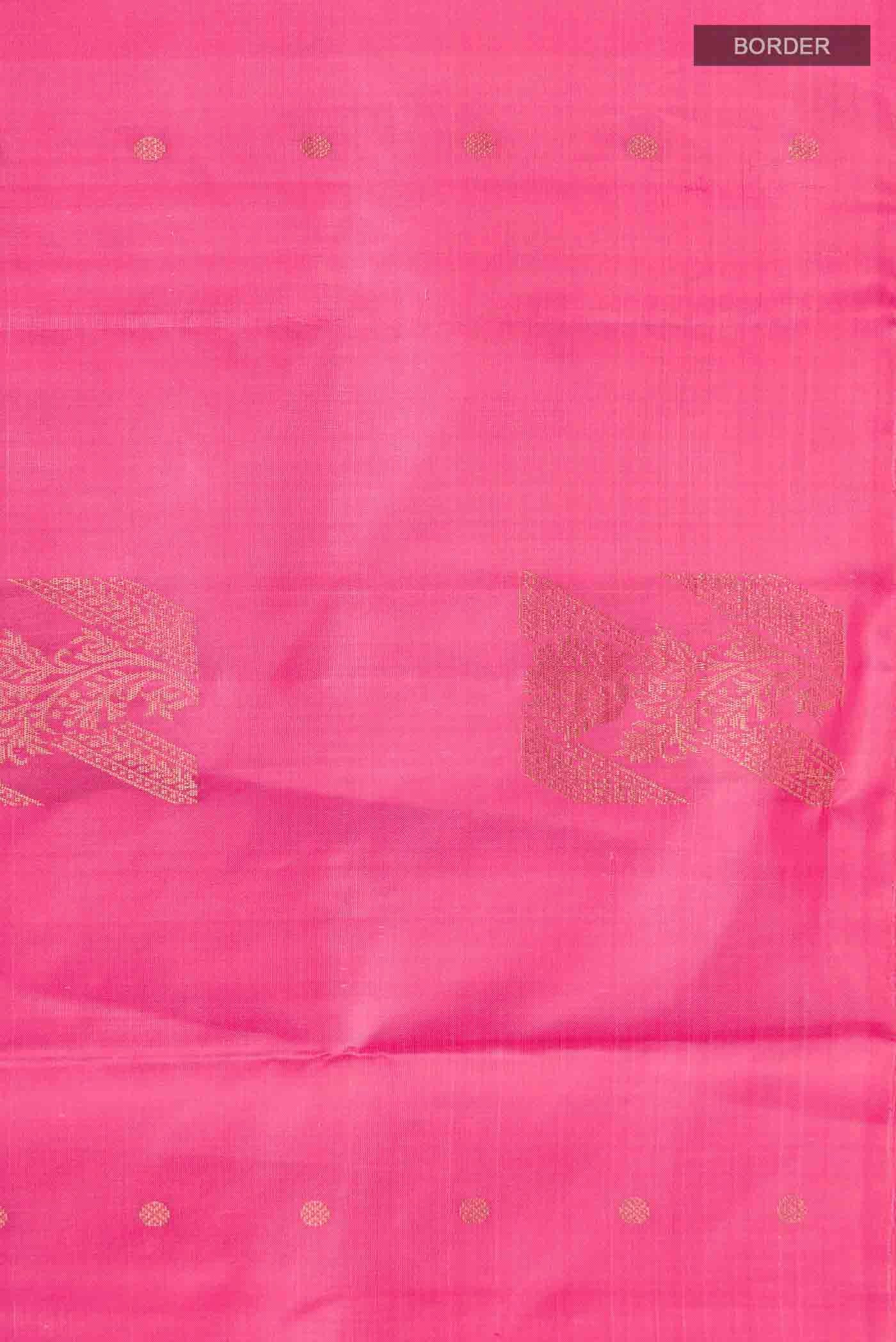Pink Soft Silk Saree - Image 3