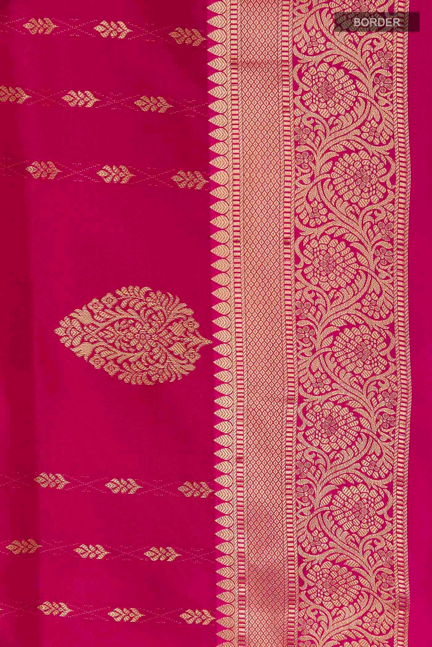 Pink Soft Silk Saree - Image 3
