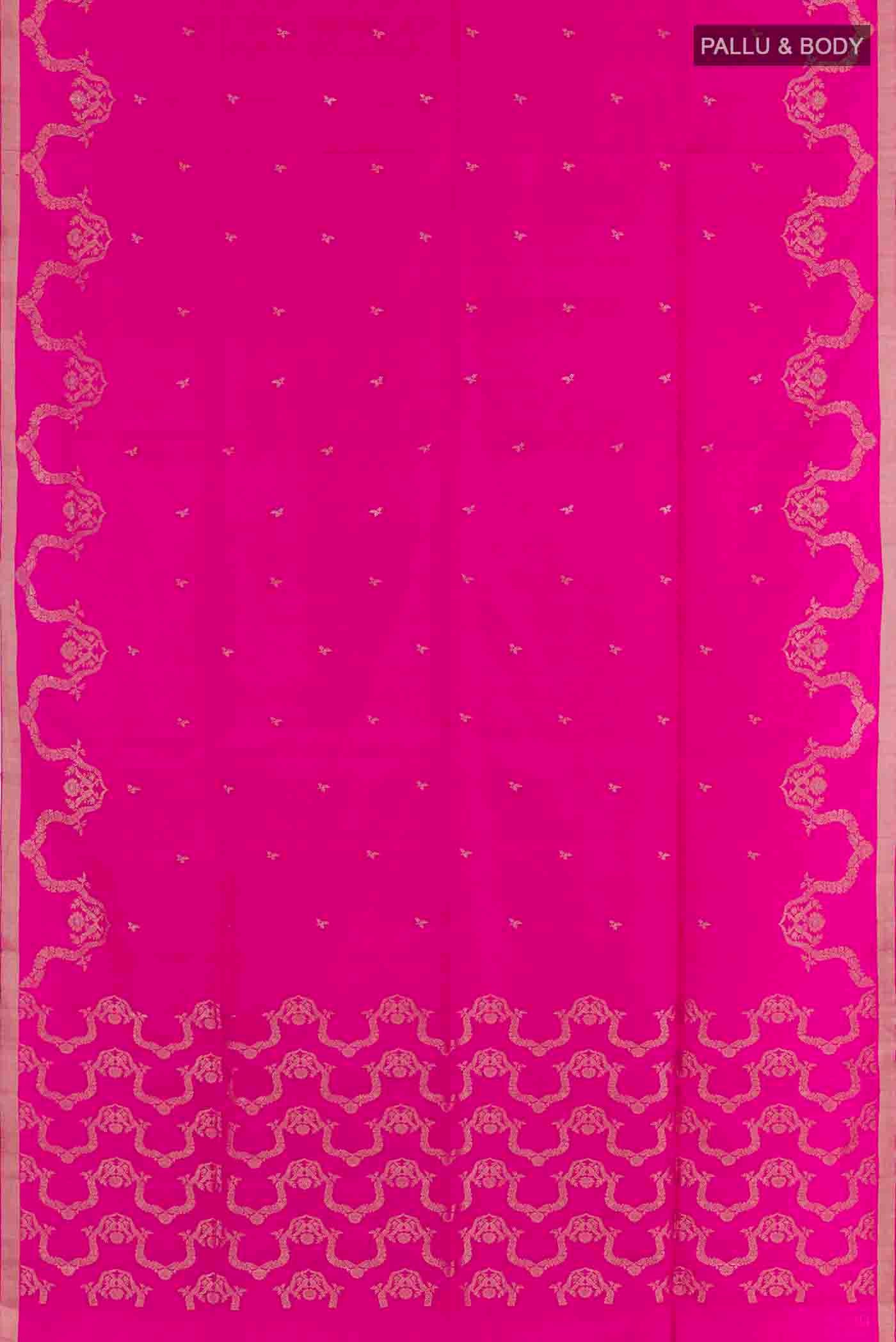 Pink Soft Silk Saree - Image 6