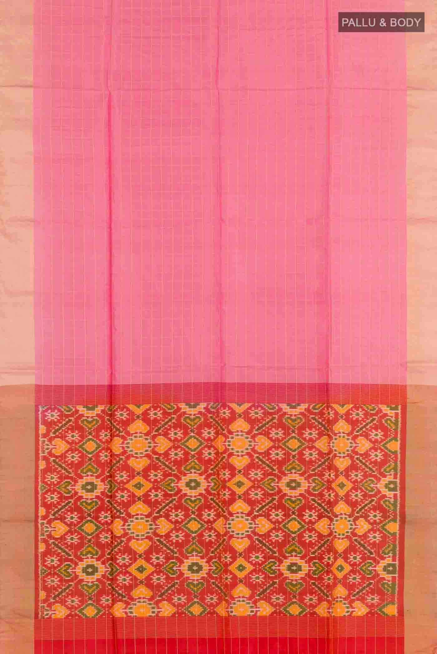 Pink Soft Silk Saree - Image 5