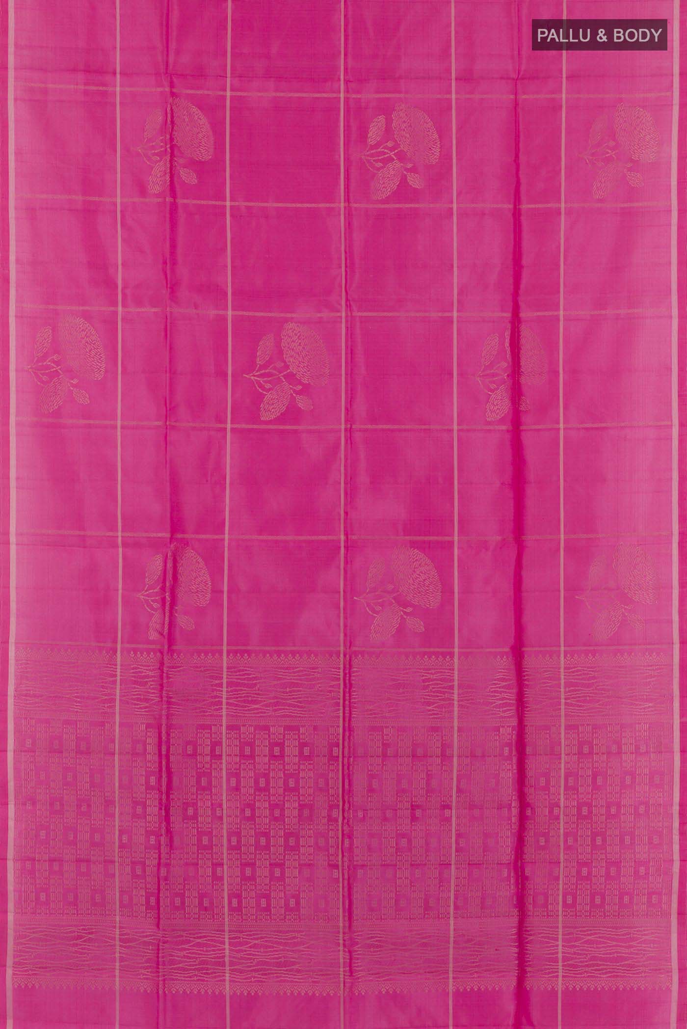 Pink Soft Silk Saree - Image 3