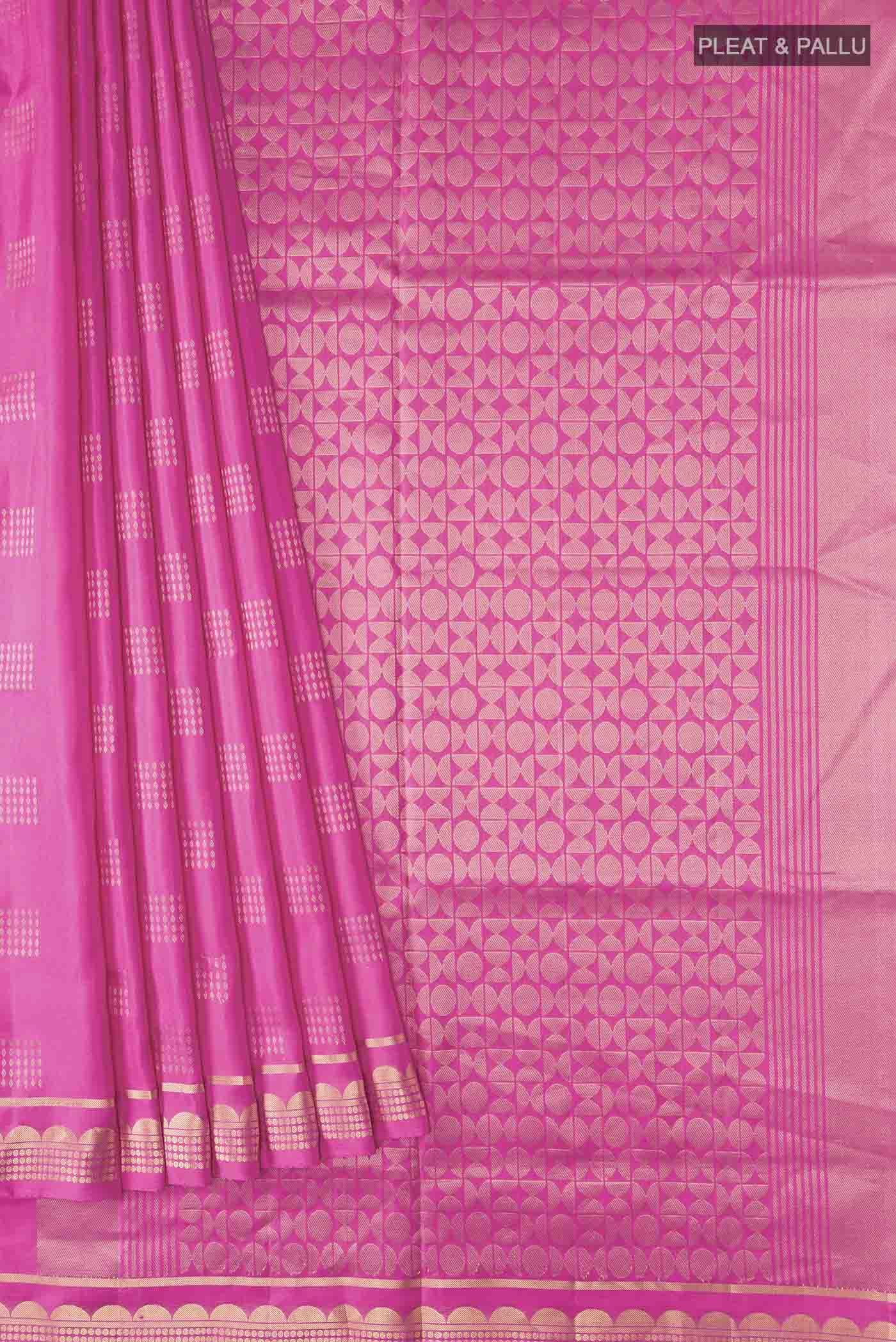 Pink Soft Silk Saree - Image 4