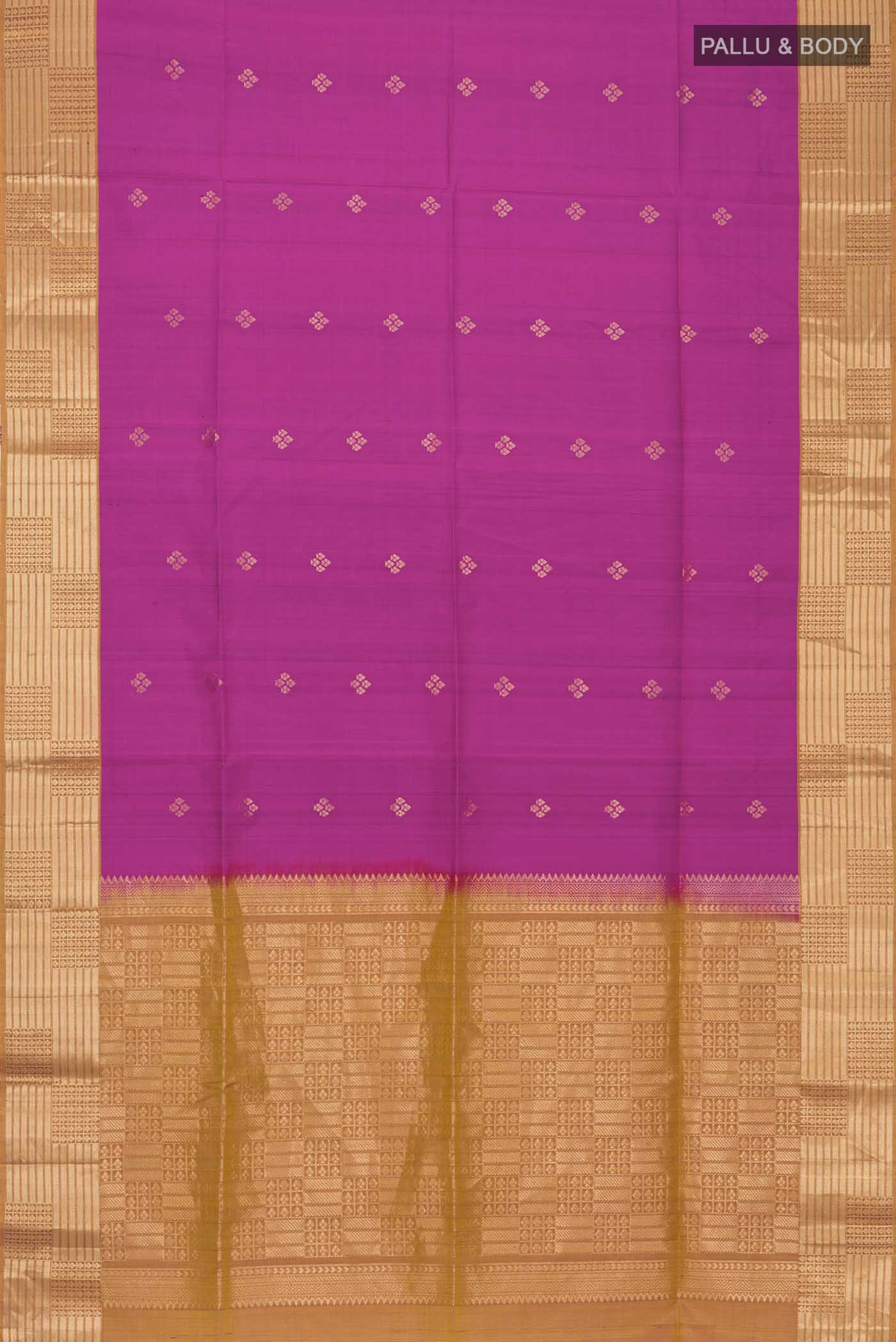 Magenta Soft Silk Saree - Image 5