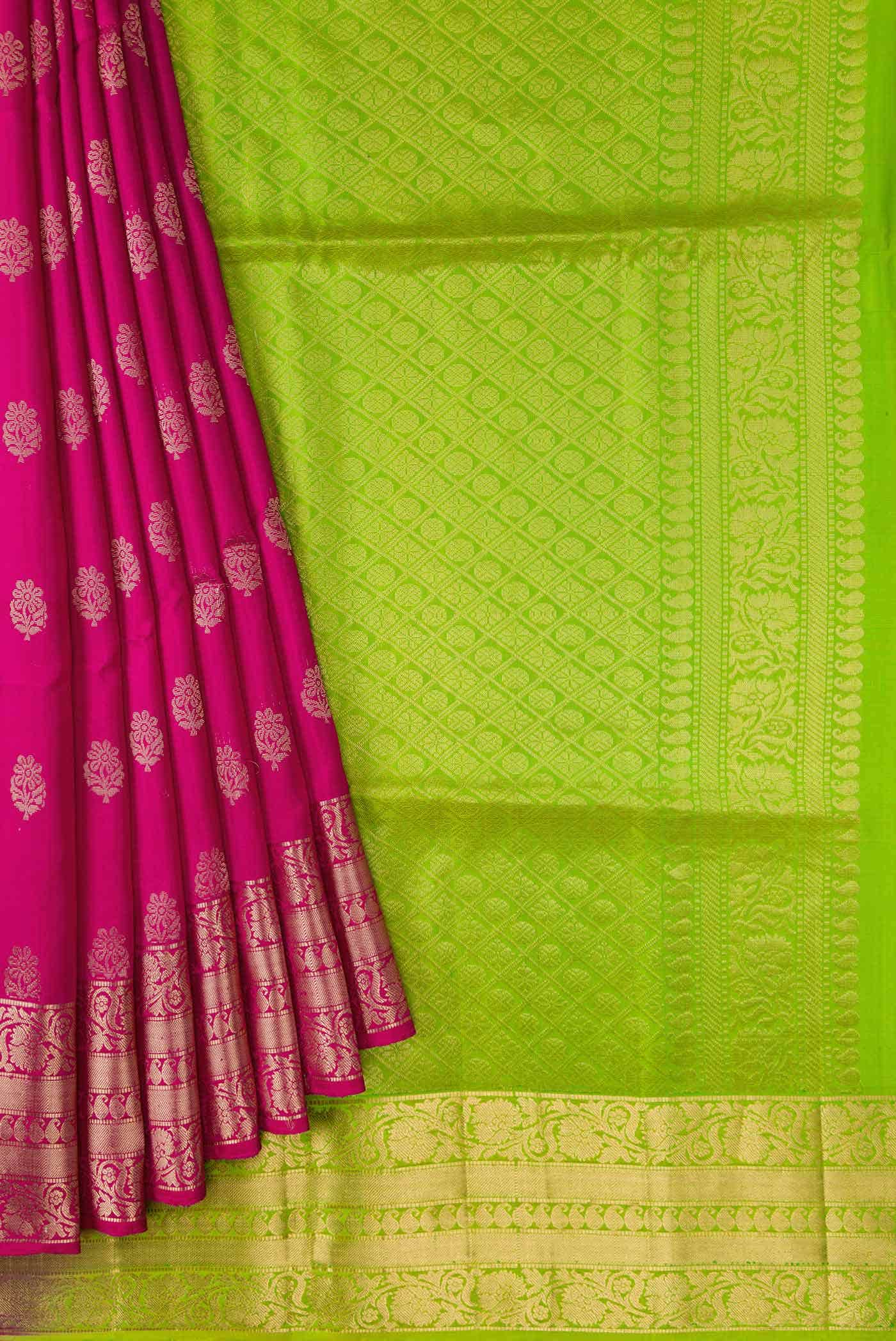 Pink Soft Silk Saree - Image 2