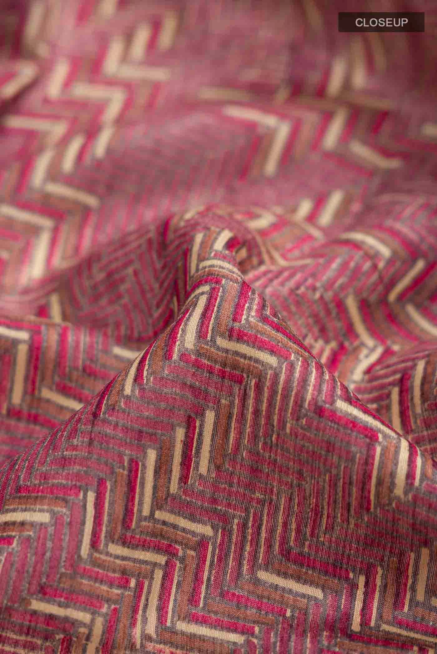 Pink Tussar Silk Saree - Image 2