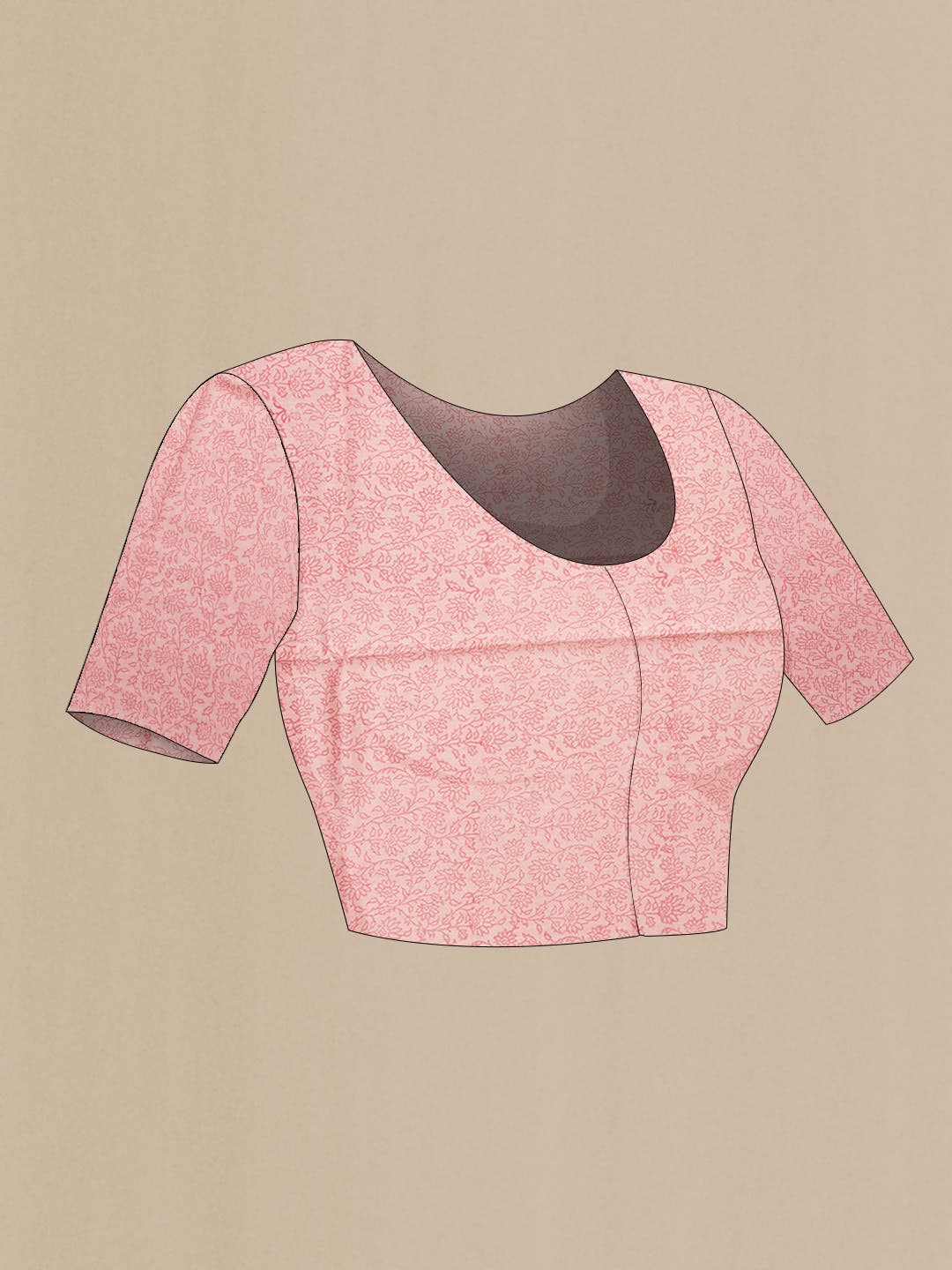 Pink Tussar Silk Saree - Image 4