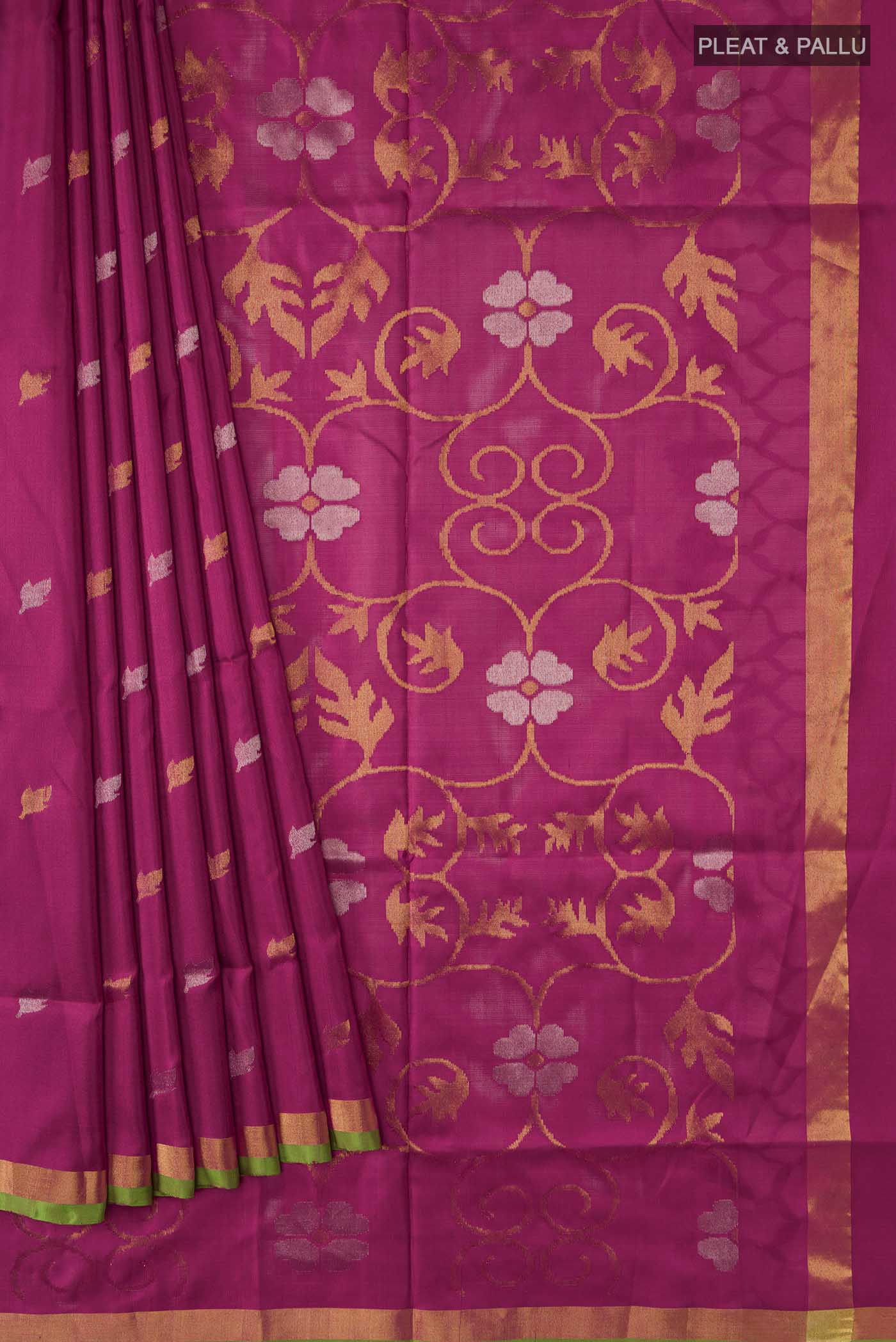 Pink Uppada Silk Saree - Image 4