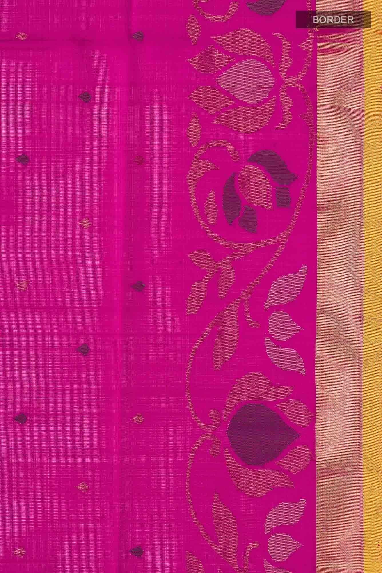 Pink Uppada Silk Saree - Image 5