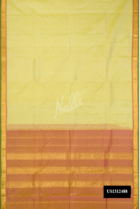 Pista Green Dual Tone Kanchipuram Silk Saree