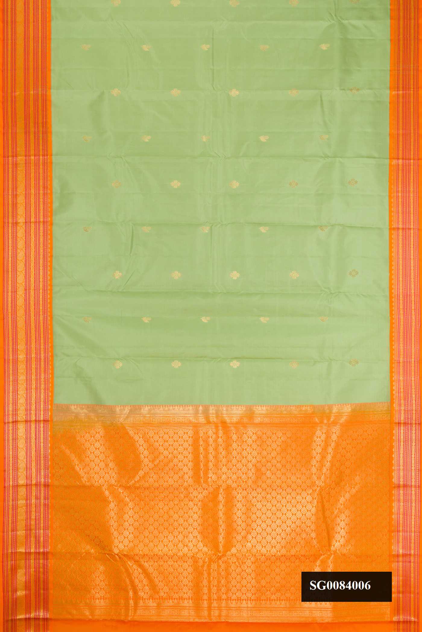 Pista Green Dual Tone Kanchipuram Silk Saree