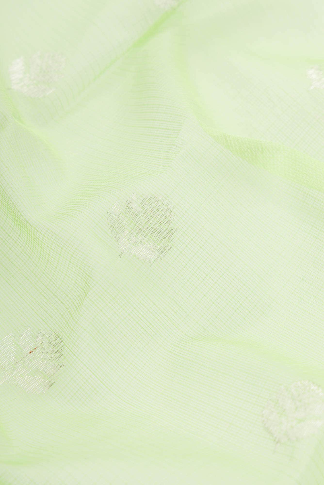 Pista Green Dual Tone Kota Silk Saree - Image 3