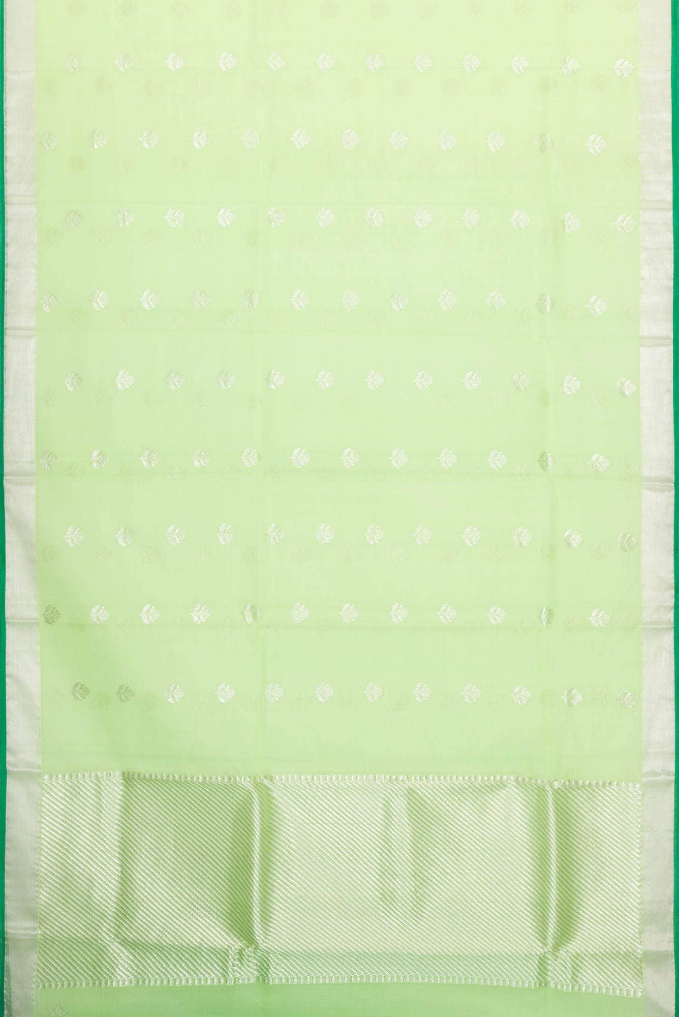 Pista Green Dual Tone Kota Silk Saree - Image 4