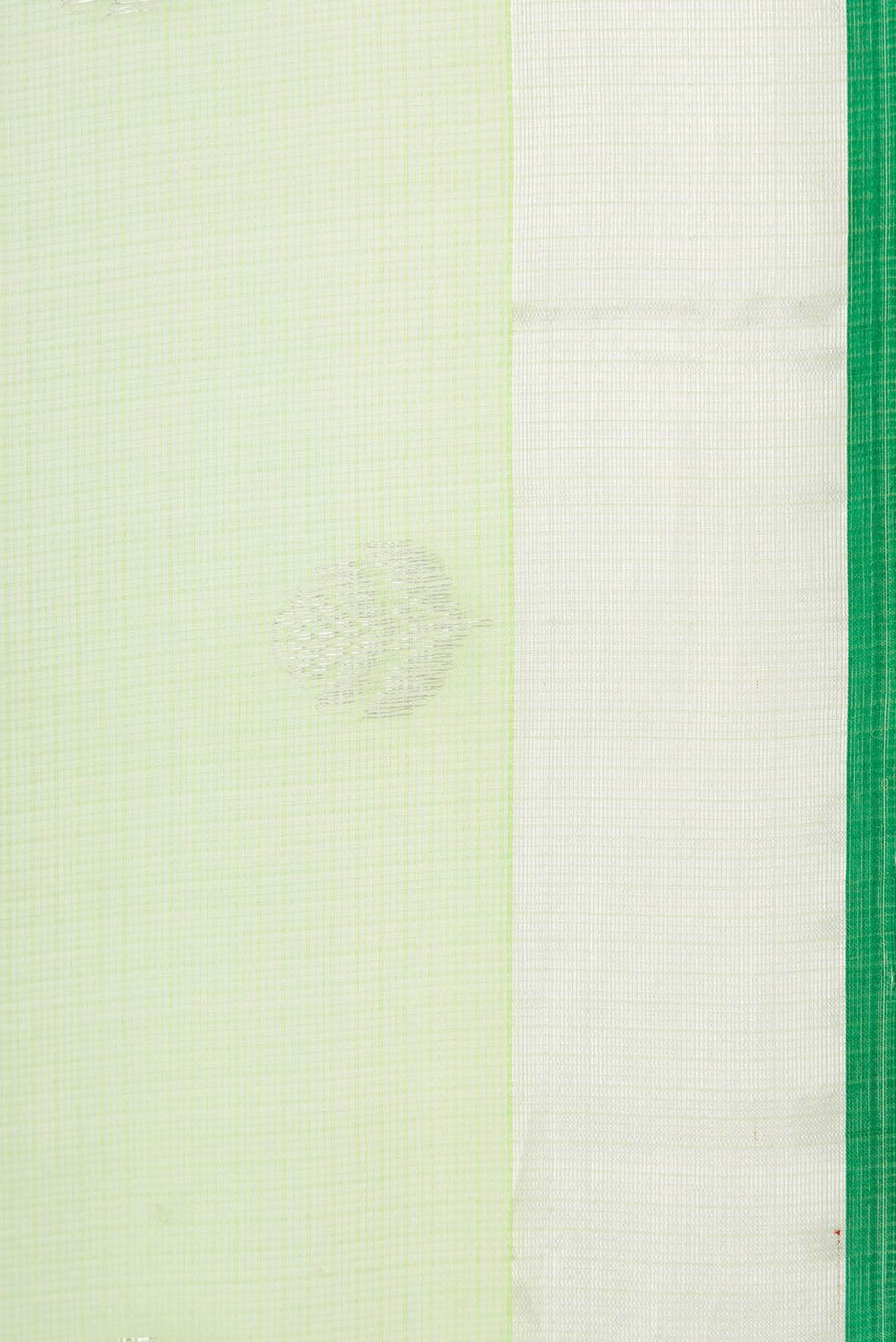 Pista Green Dual Tone Kota Silk Saree - Image 5