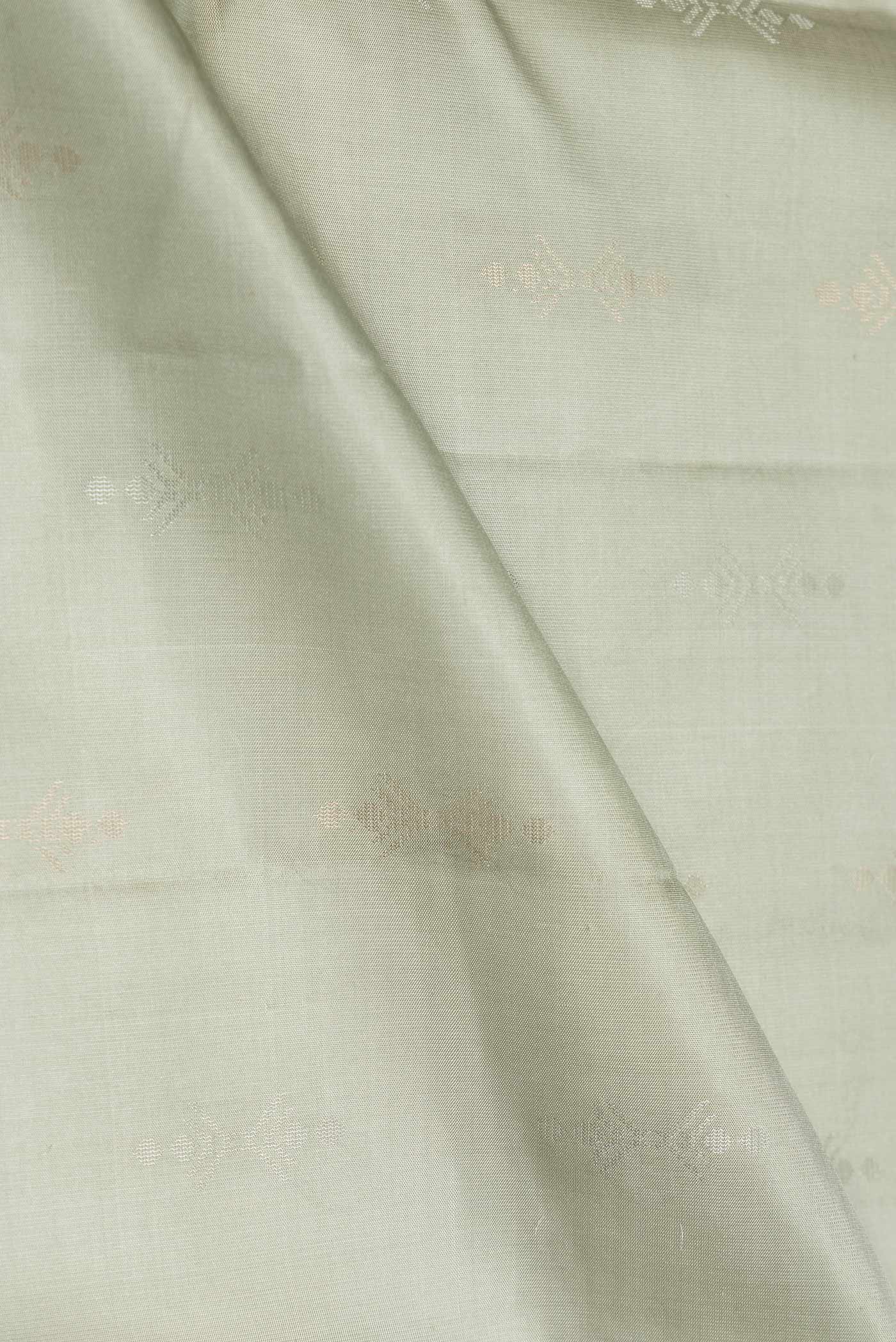 Sage Green Soft Silk Saree - Image 2