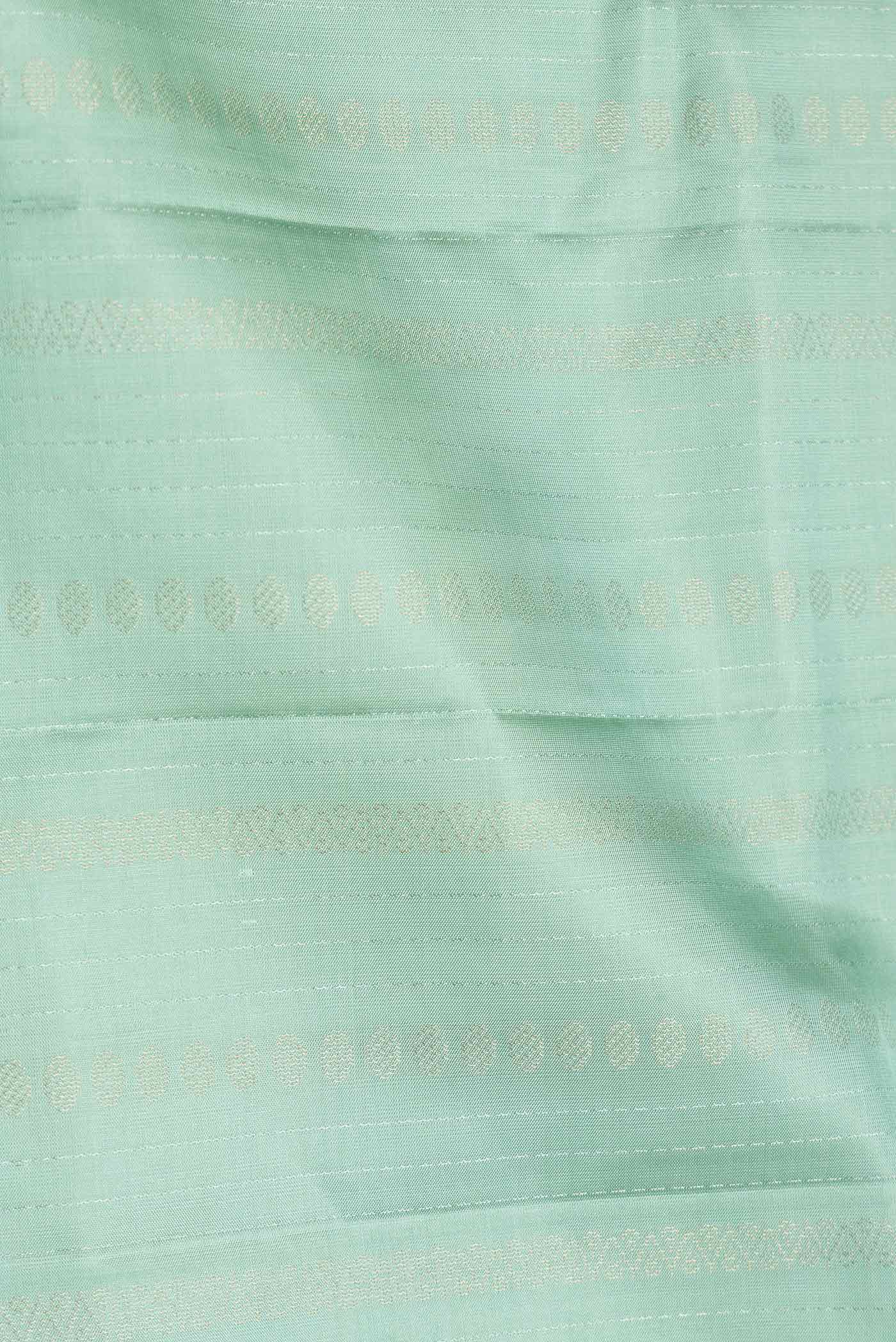 Mint Green Soft Silk Saree - Image 2