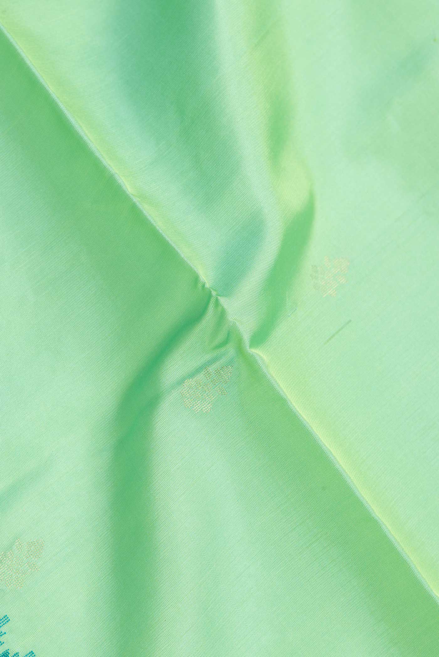 Light Green Dual Tone Soft Silk Saree - Image 2
