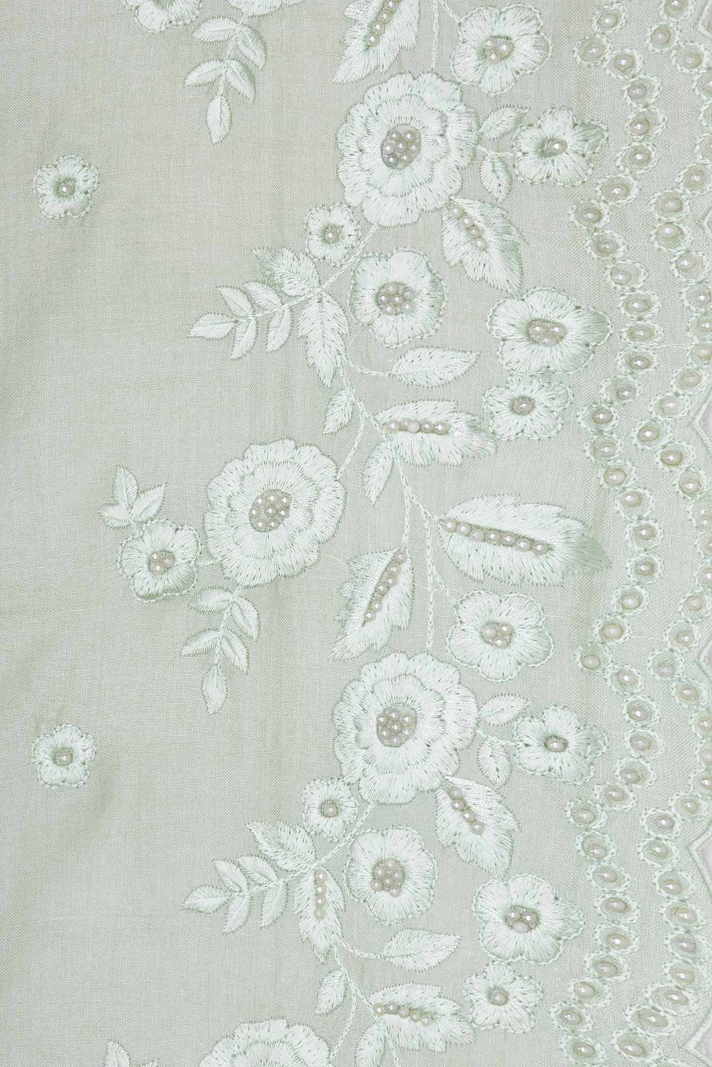 Pista Green Dual Tone Tussar Saree - Image 3
