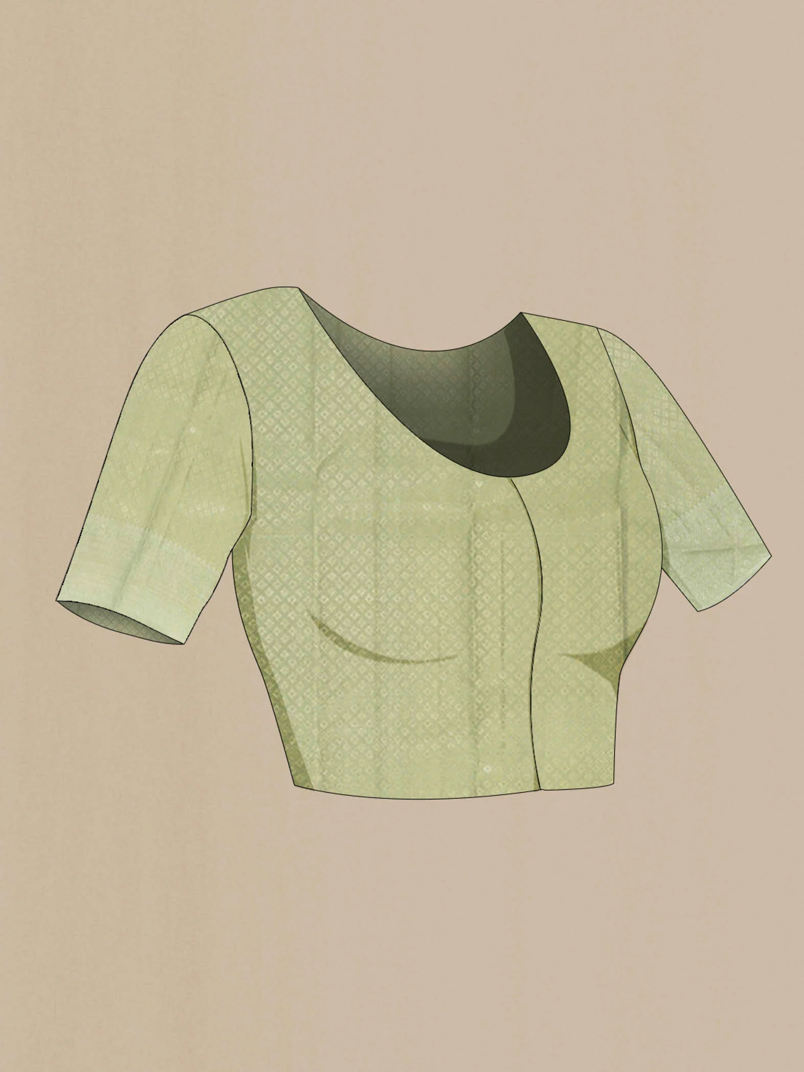 Sage Green Kanjivaram Silk Saree - Image 4