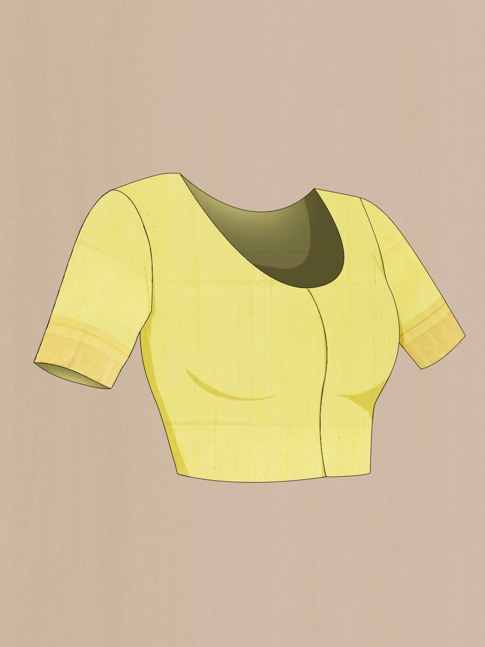 Lemon Yellow Soft Silk Saree - Image 4
