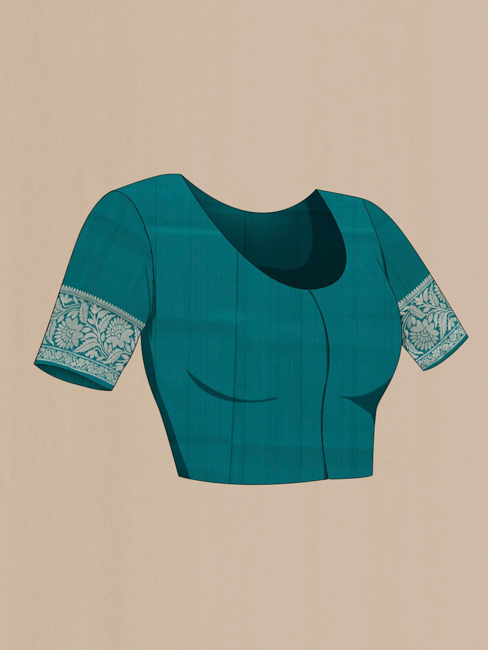 Pure Silk Pure Zari Blue Uppada Saree - Image 4